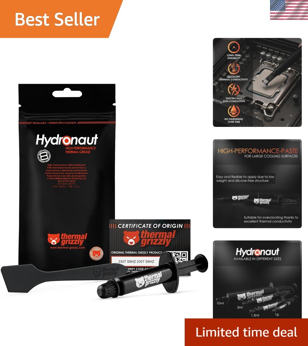 Conductonaut – 1 Gram – High Performance Liquid Metal Compound Thermal Paste for