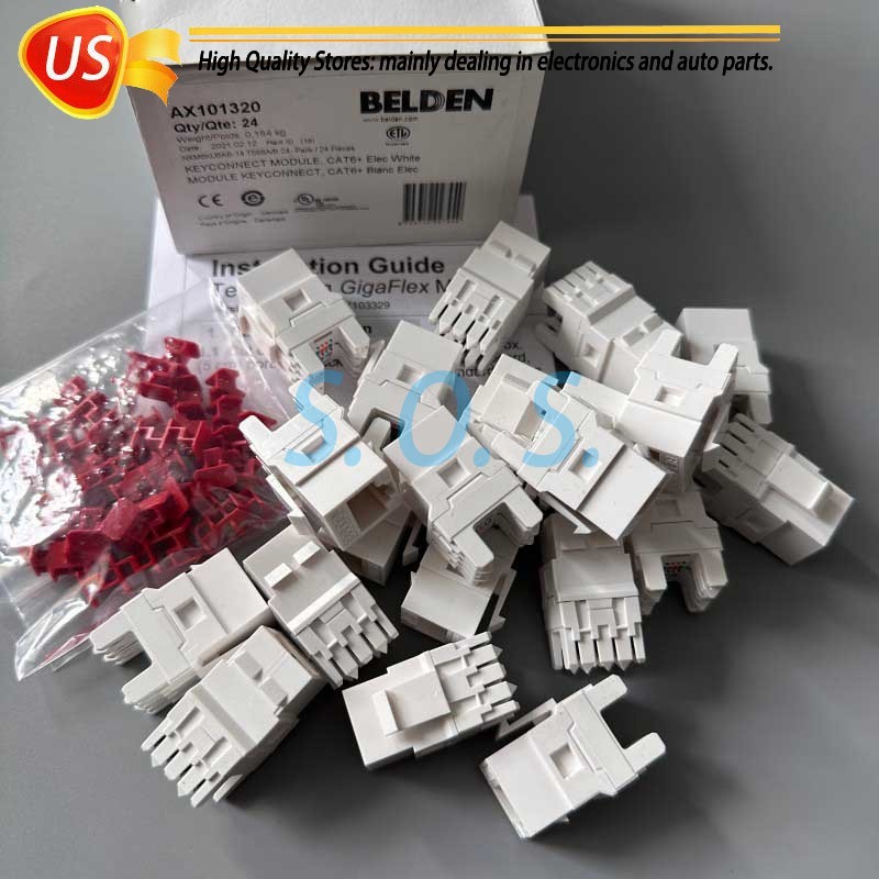 24-QTY Belden AX101320 Category 6 KeyConnect RJ45 Jack Module White Box Free shi