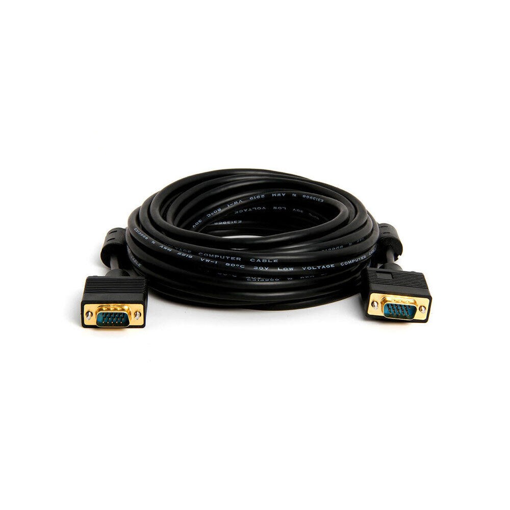 15 Feet VGA Cable with AUX SVGA + 3.5mm Monitor Cord Super VGA Audio Video Cable
