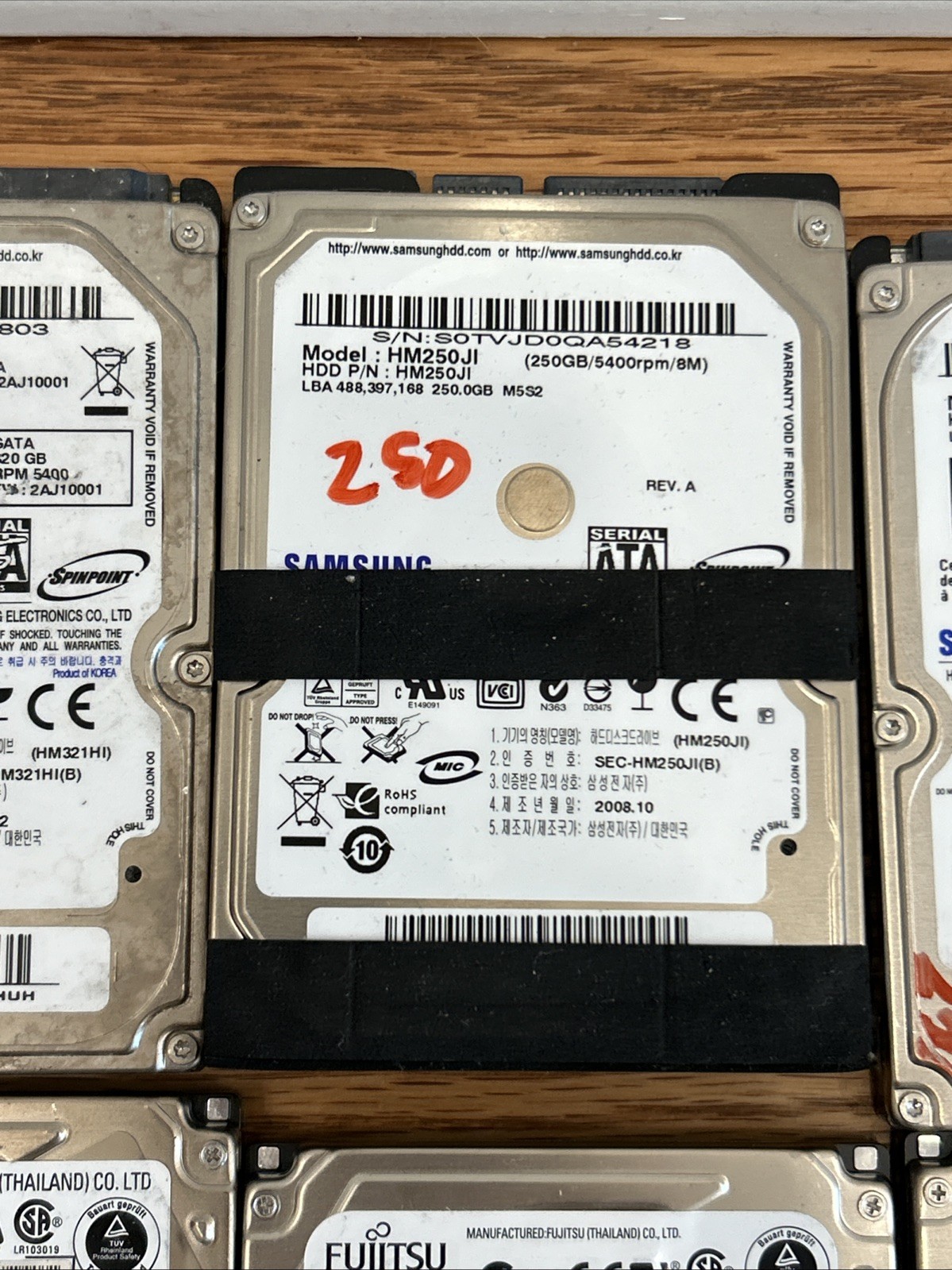 Lot Of 17 Samsung Fujitsu 2.5” Internal Drives Laptop 300gb Unbranded Read