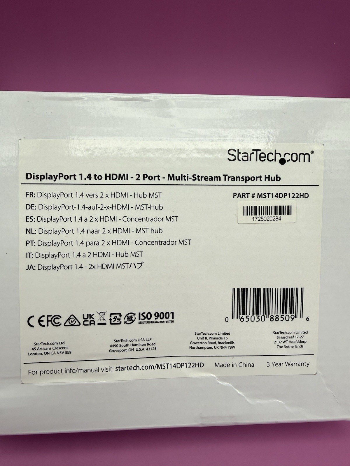 StarTech DP to Dual HDMI MST HUB (mst14dp122hd)