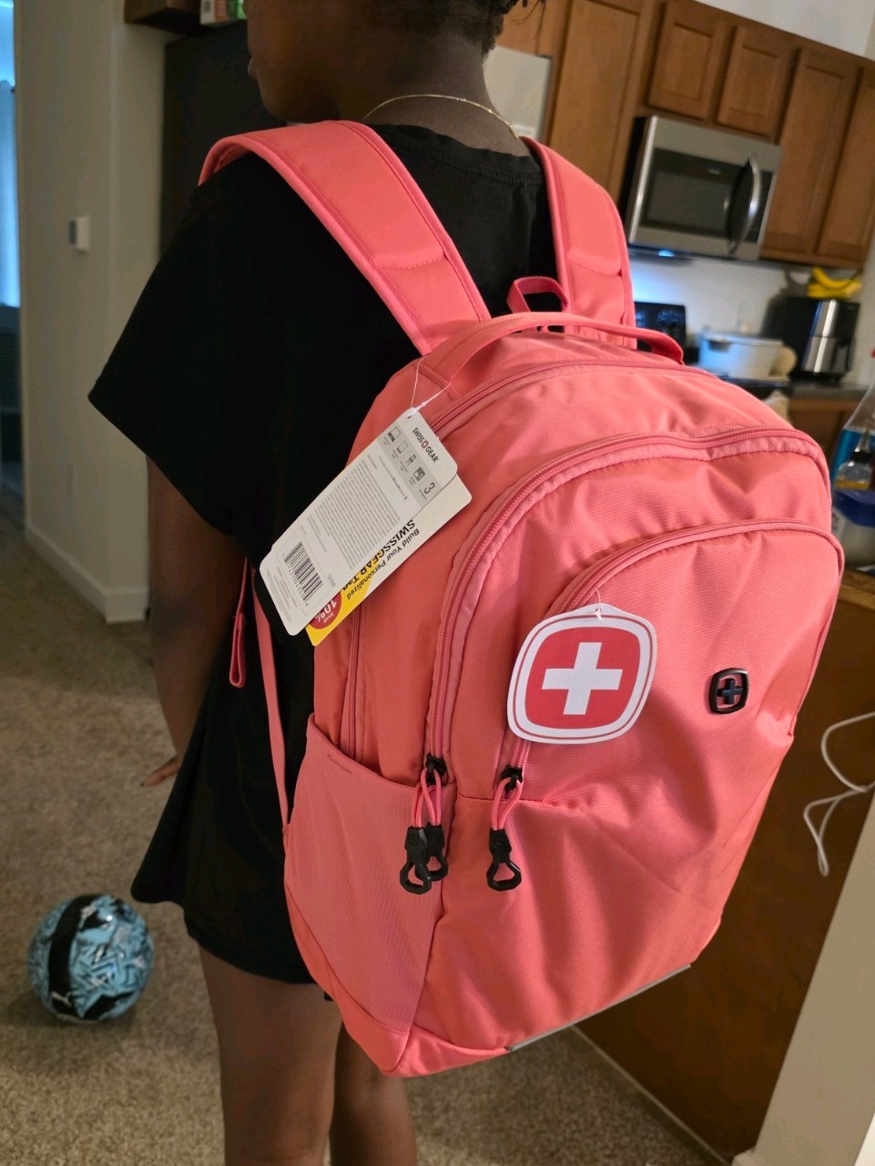 SwissGear 1006 Pink Padded Polyester Laptop Backpack for 16 in Laptop