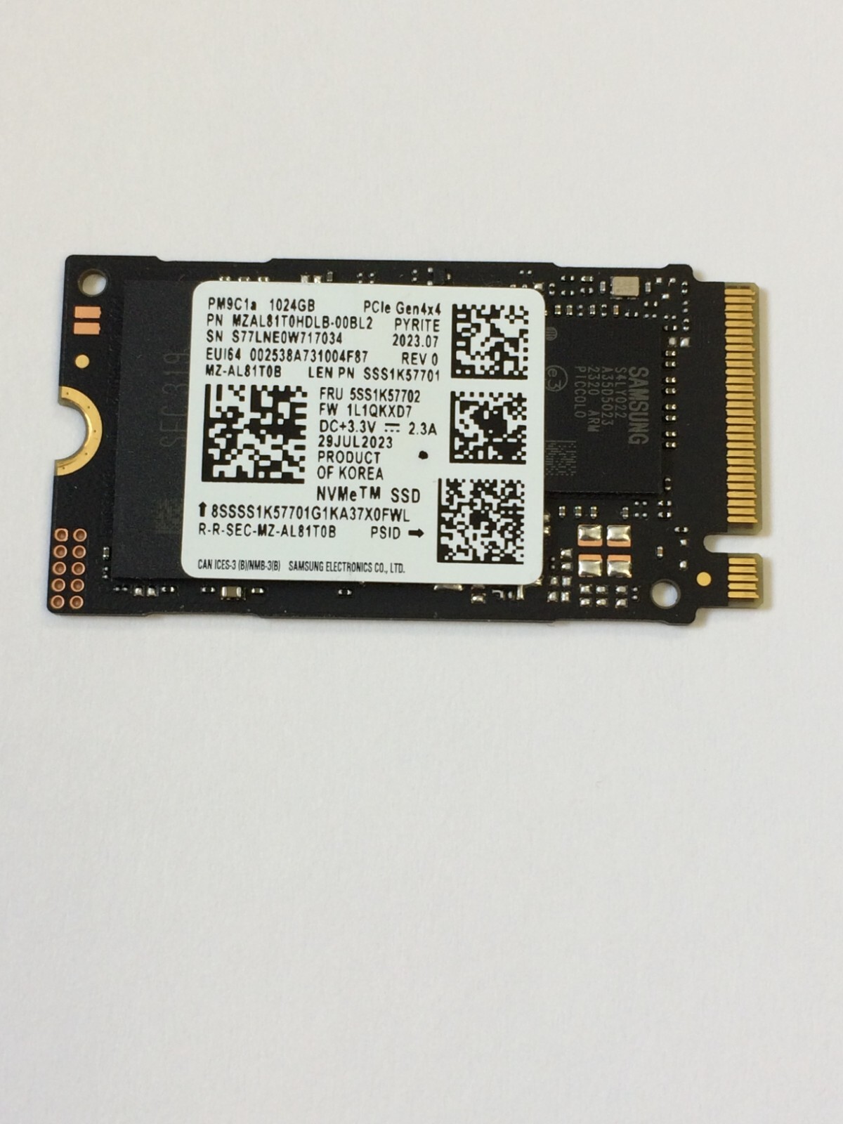 1TB 2242 M.2 NVMe PCIe SSD Solid State drives major brands