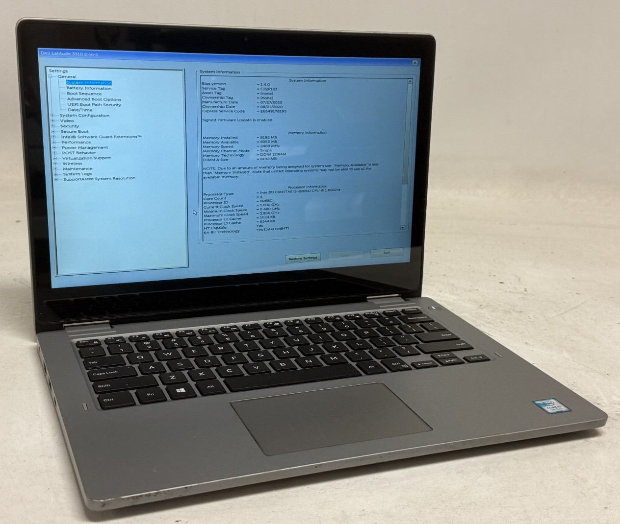 Dell Latitude 3310 2in1 13.3″ (i5 8th Gen – 8GB RAM – 256GB SSD – Win11Home)