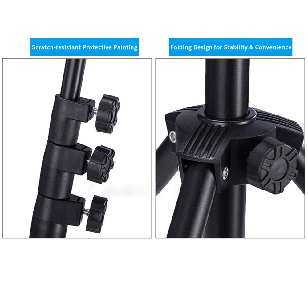 Adjustable Floor Tripod Stand Carrying Music Bracket for iPad 4.7-12.9″ Tablets