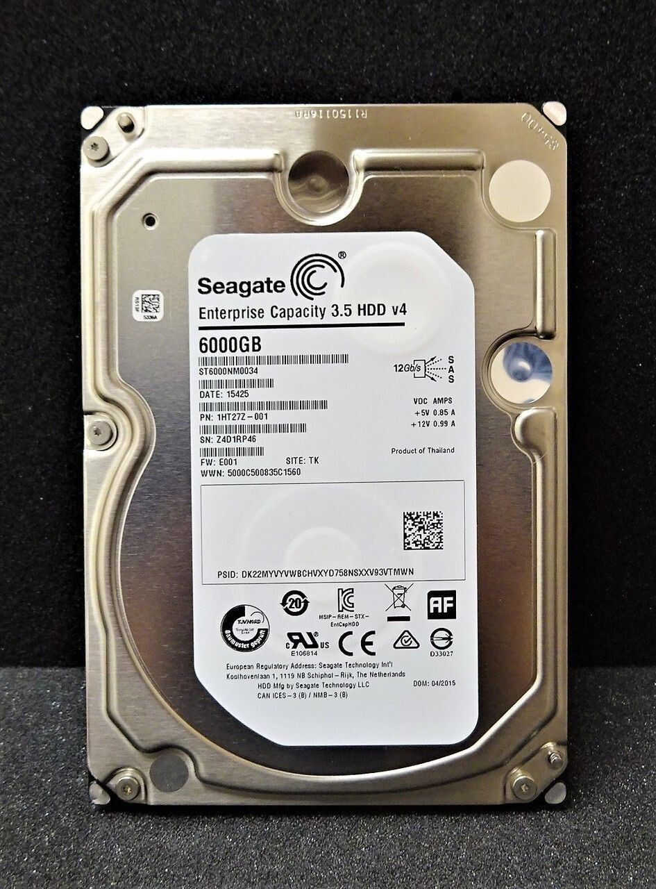 Seagate ST6000NM0034 6TB 7.2K 3.5″ SAS 12Gbs Server Storage Hard Drive