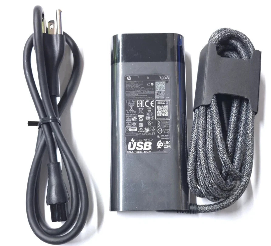 Genuine HP 100W AC Adapter TPN-LA31 USB-C Charger