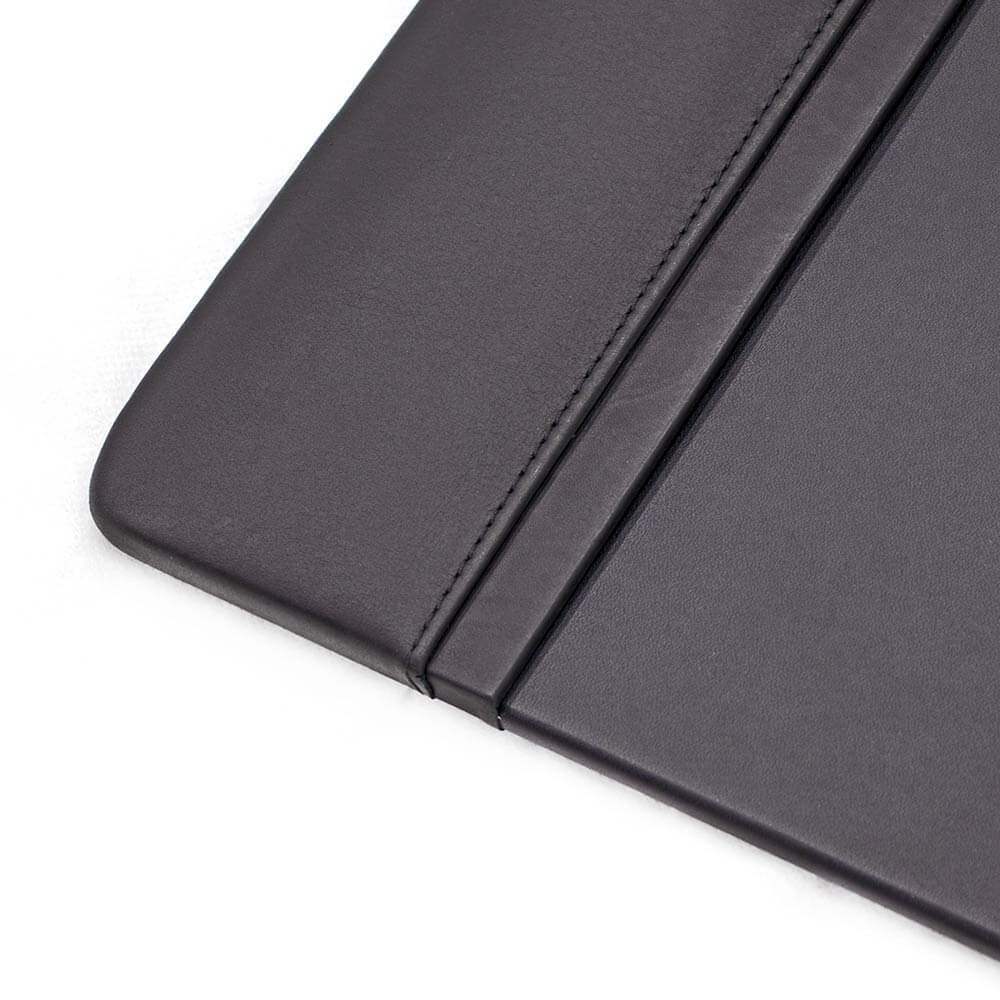 Leather Desk Pad (34 x 20) (Black) w/ Side Rails