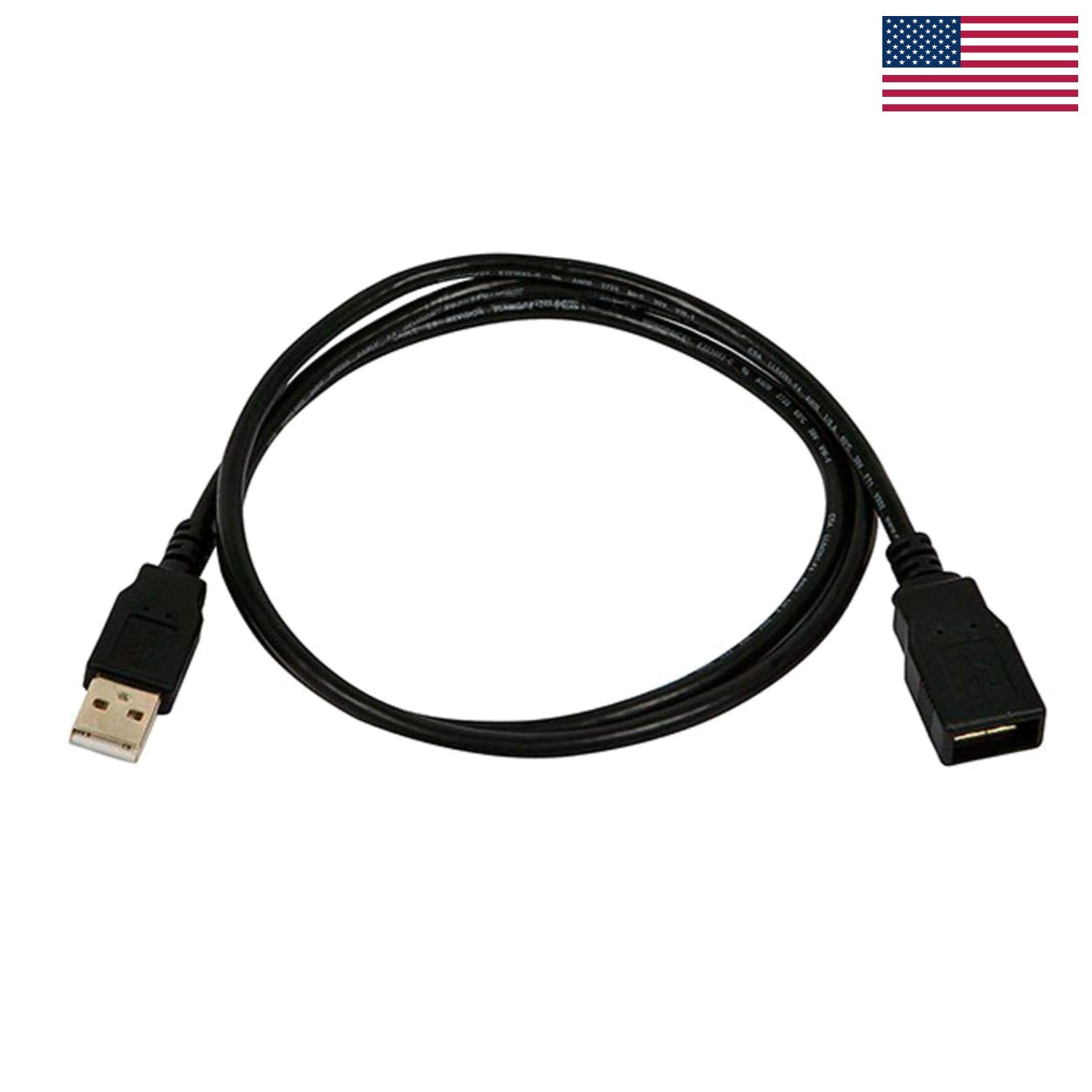 Reliable USB 2.0 Type-A Extension Cable – 3 Feet with Gold Plated Connectors