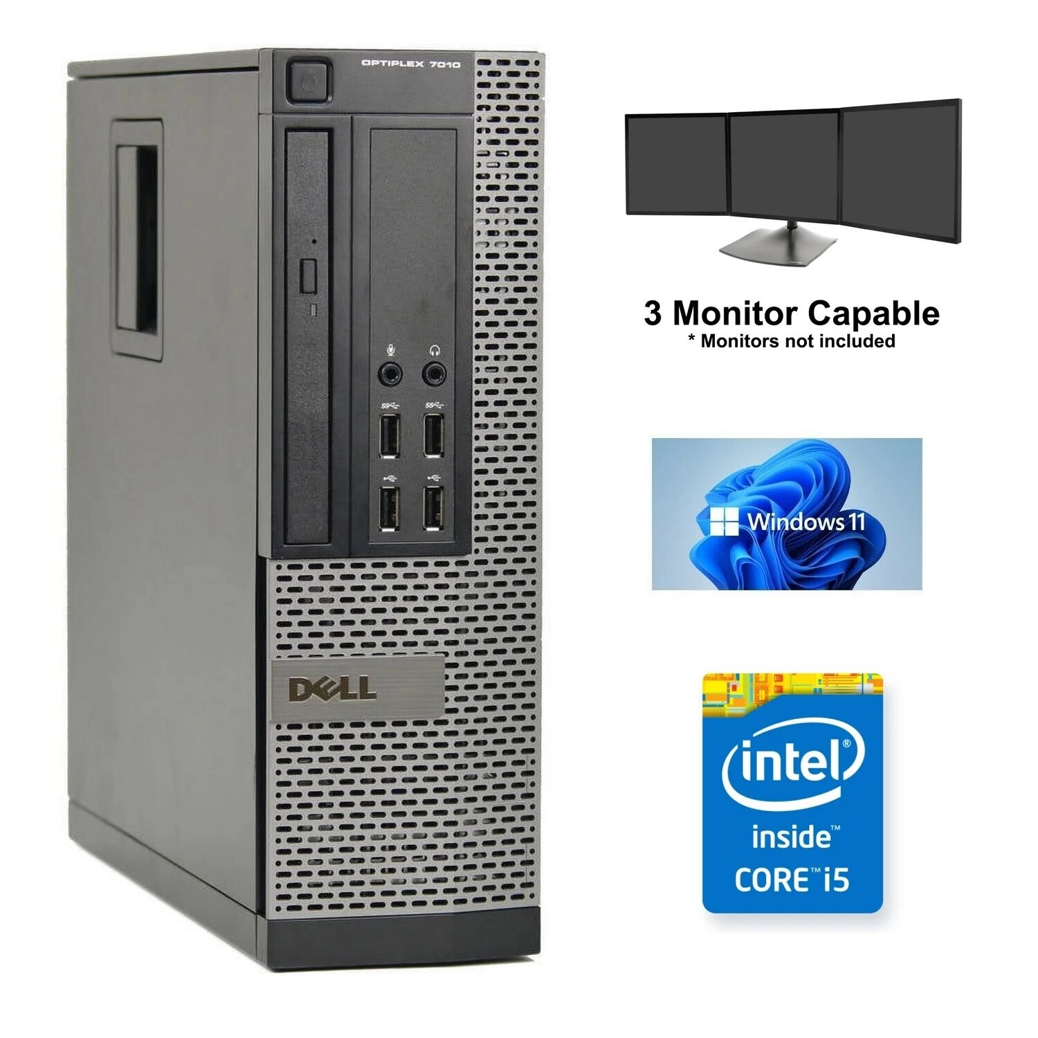 Dell OptiPlex 7010 Desktop SFF Core i5 32GB Ram 240GB SSD Wi-Fi Windows 11 PC