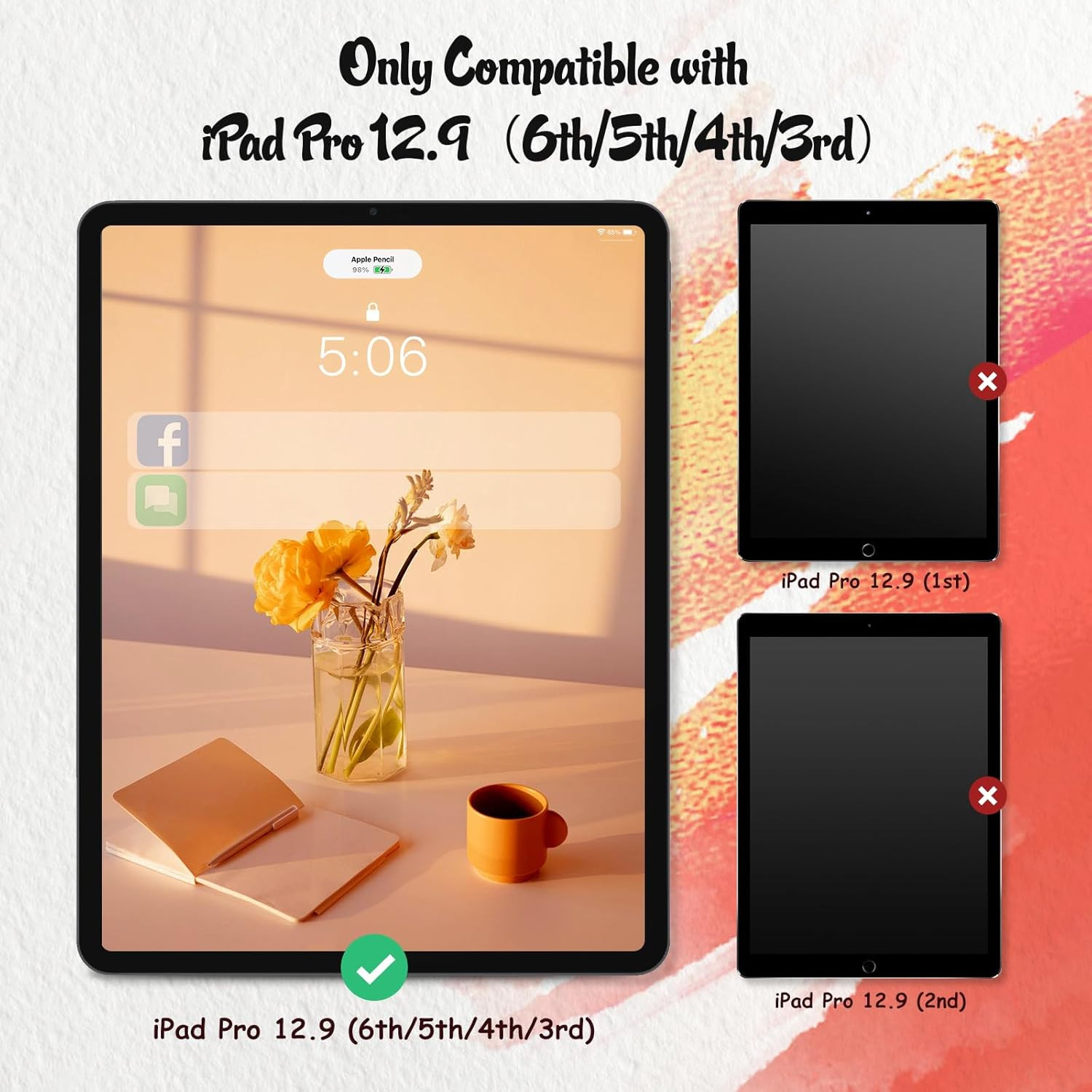 2 Pack Paperfeel Screen Protector Compatible with Ipad Pro 12.9 (2022 & 2021 & 2