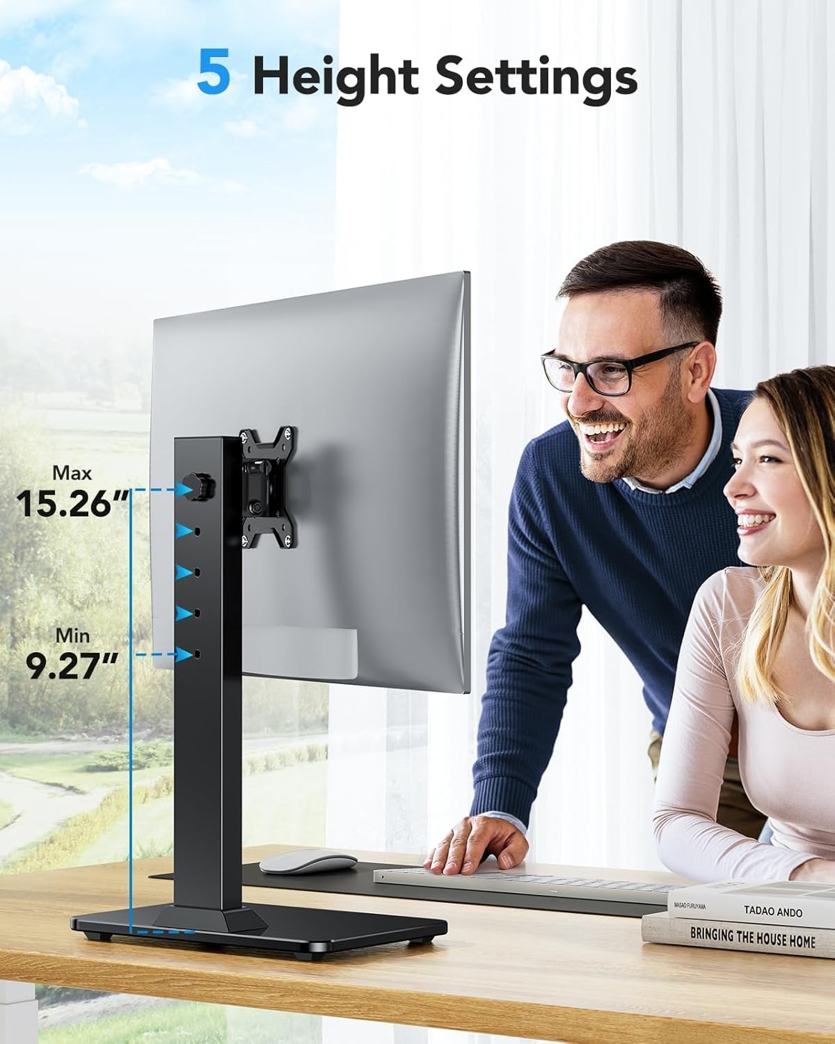 Monitor Stand, Freestanding VESA Mount for 13 to 34 Inch Screens, Holds up to…