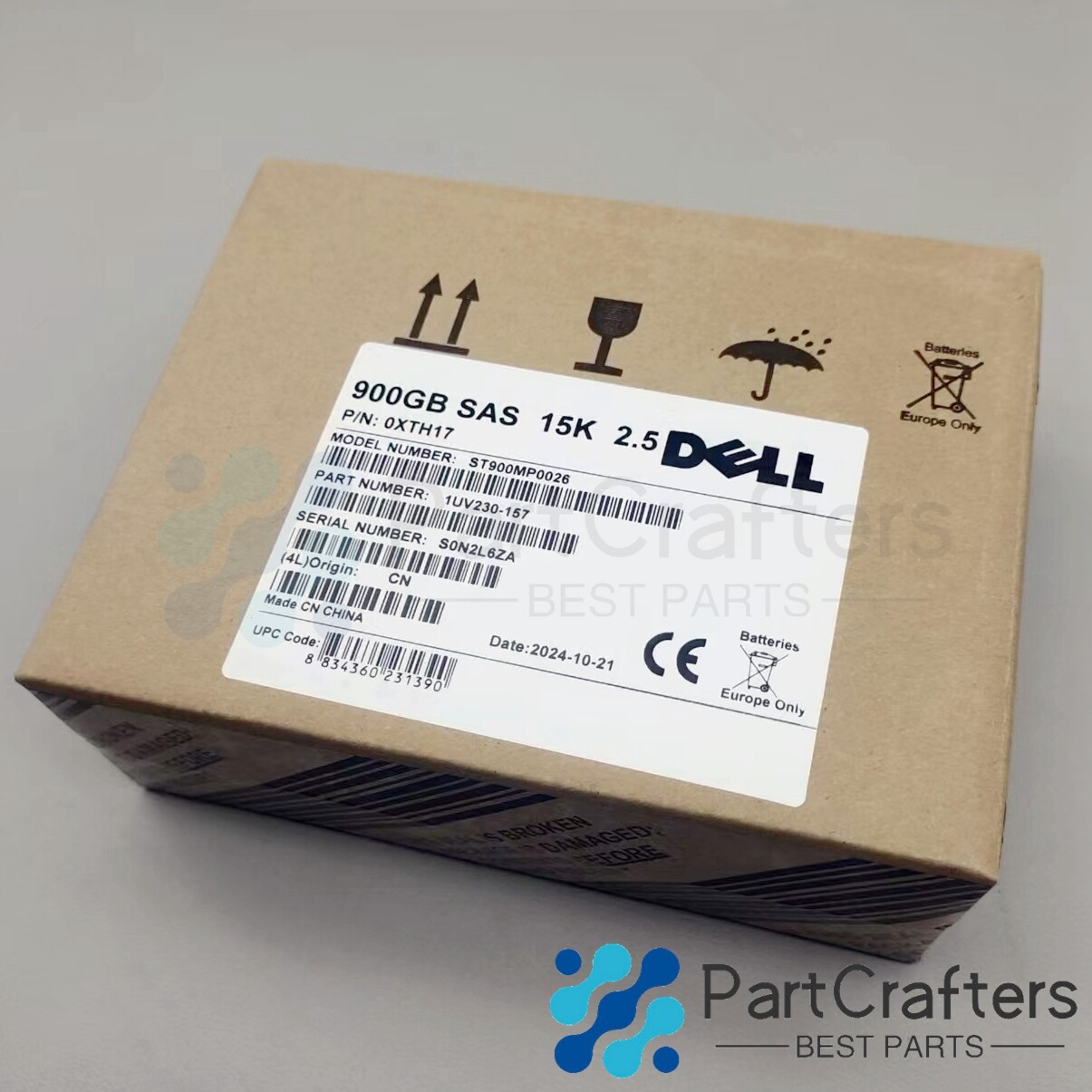 New Dell ST900MP0026 900GB SAS 15k 2.5″ 12G HDD Seagate in 3.5” Caddy XTH17