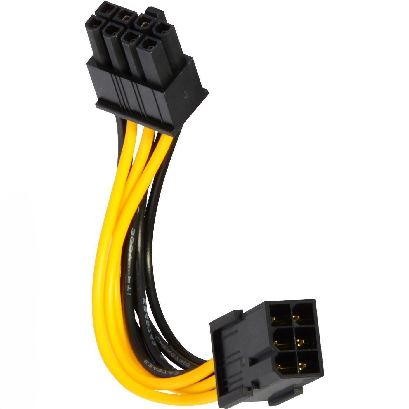 6-pin to 8-pin PCI Express Power Converter Cable GPU Video Card PCIE PCI-E 18AWG