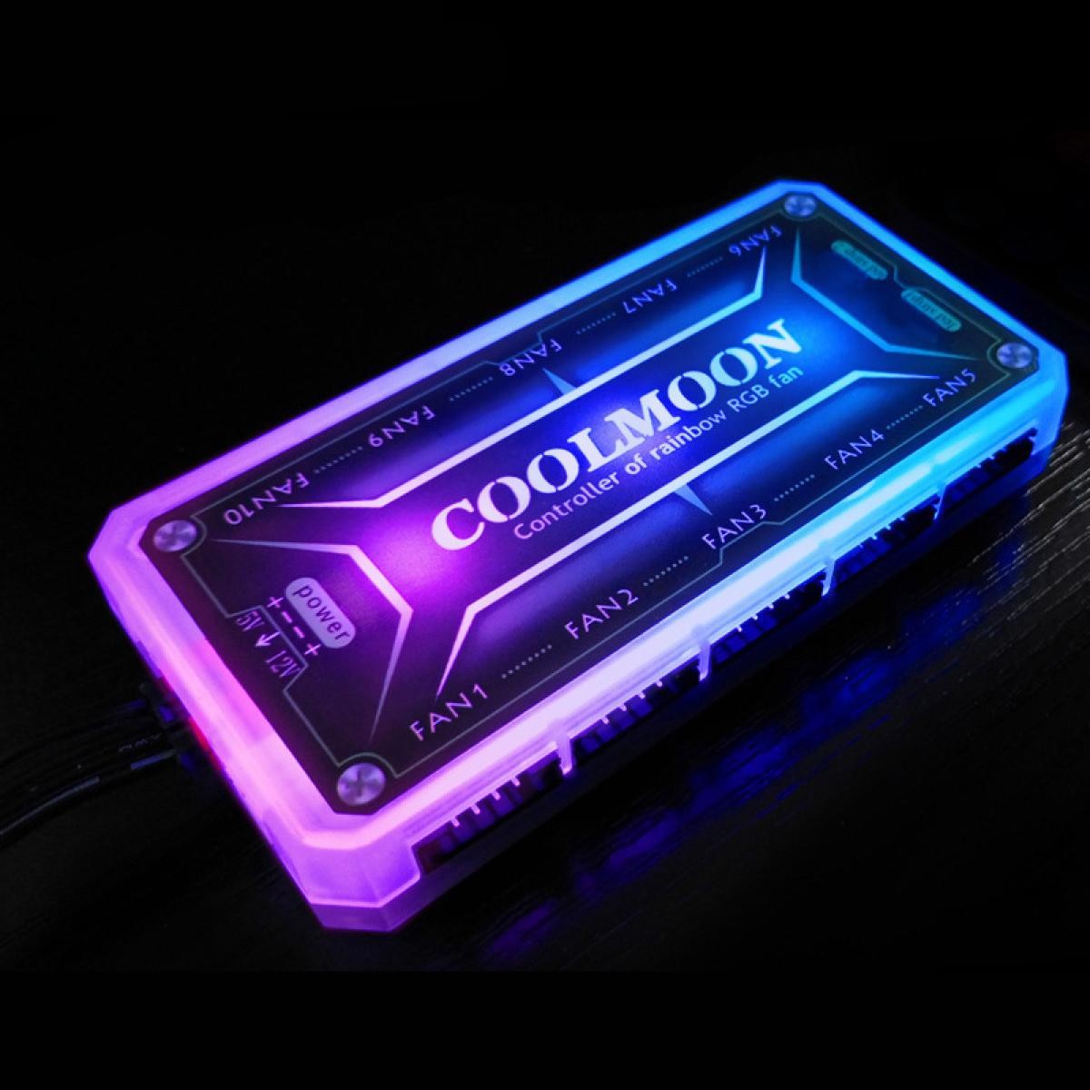 Adjustable RGB Light Fan Controller Remote Control Computer Case Hub Adapter Kit