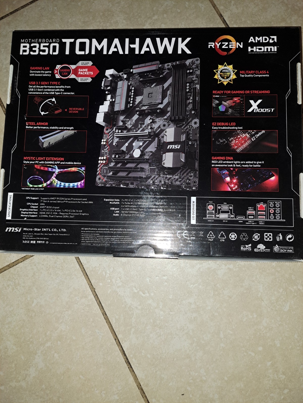 msi b350 tomahawk, AM4, DDR4
