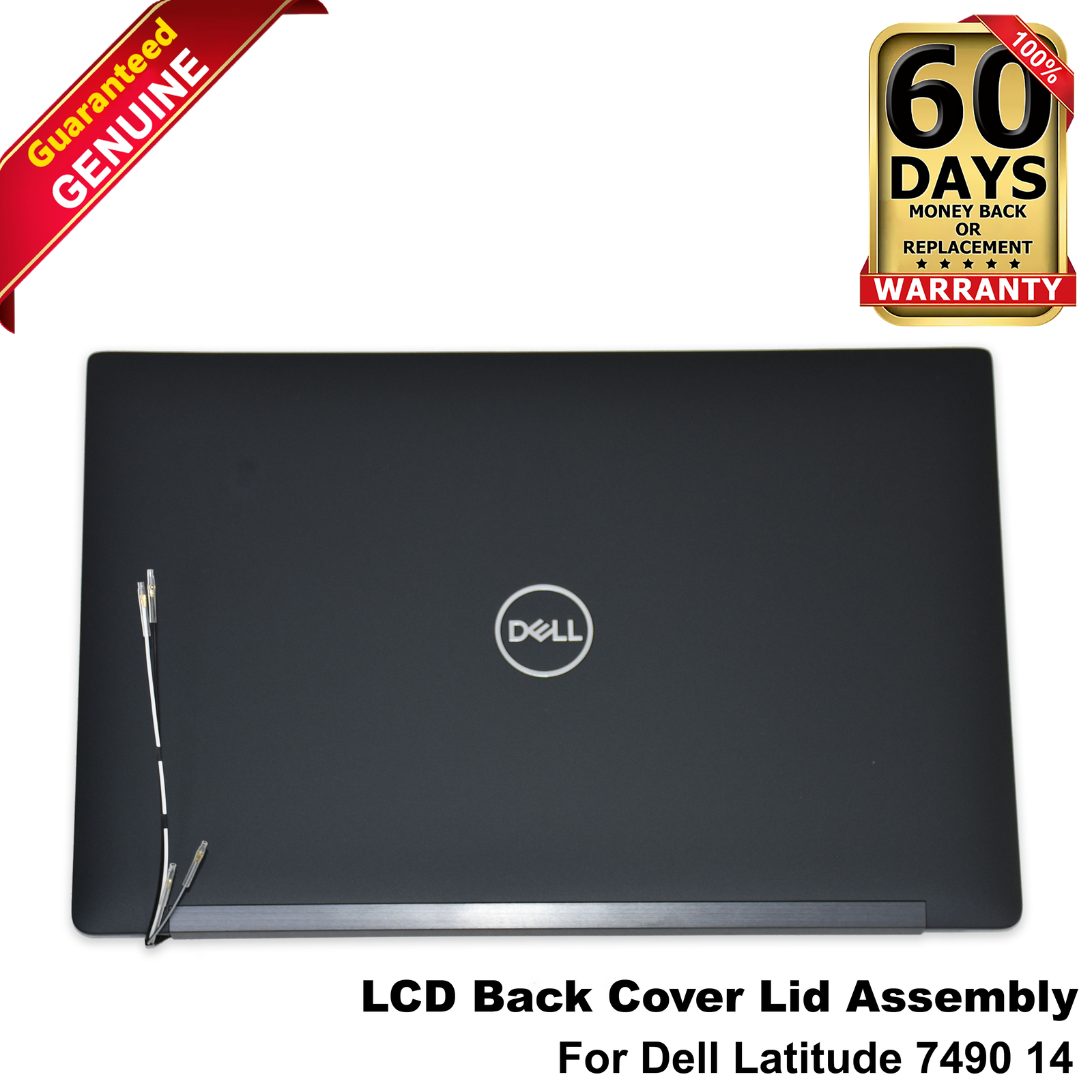 Dell Latitude 7490 Black 14″ LCD Back Cover Lid Assembly R8RFM AM265000400 1FV9P