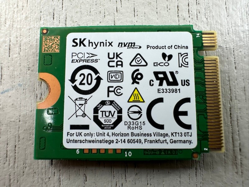 SK hynix BC711 M.2 2230 512gb NVMe D P/N OWYTPM