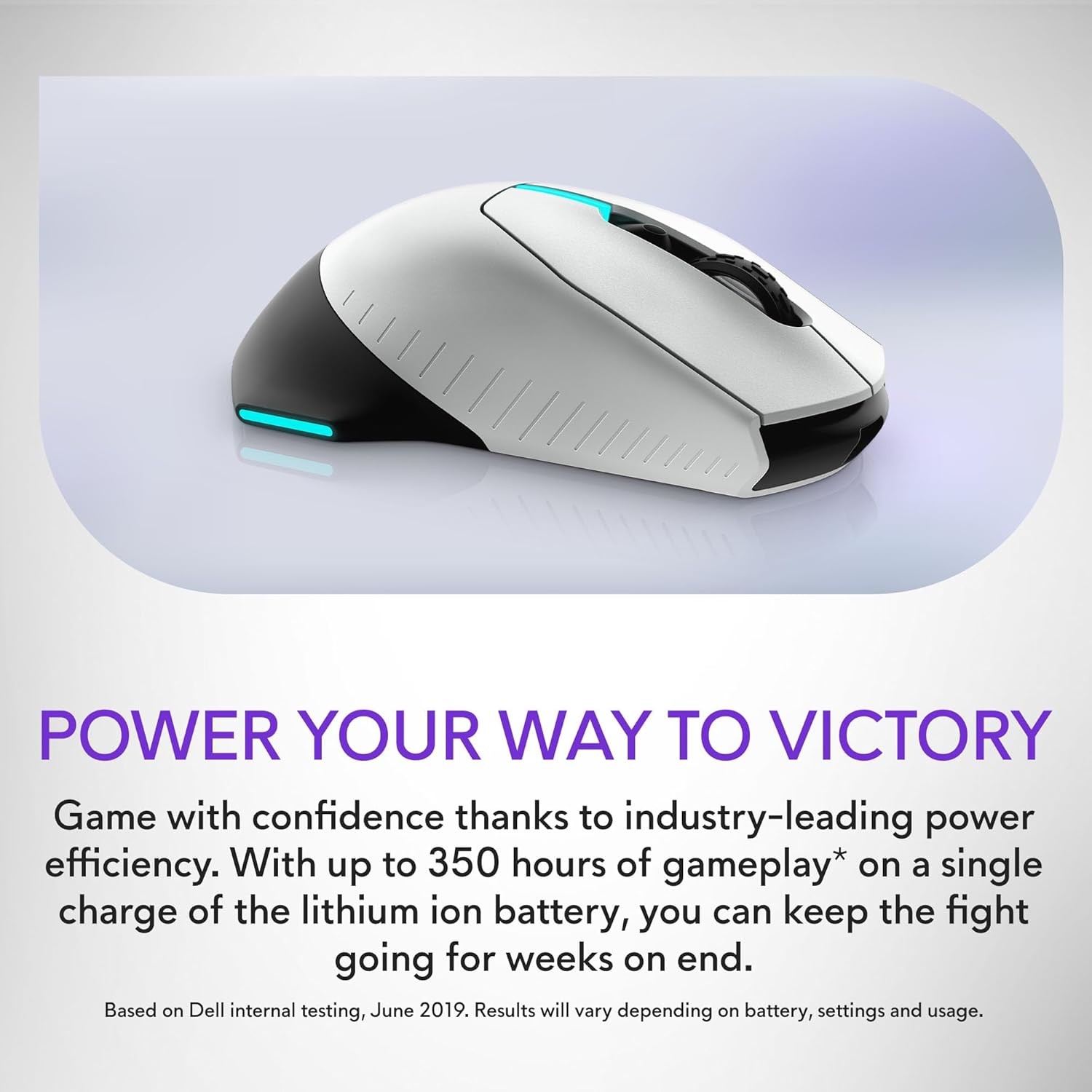 Alienware AW610M Wired Wireless Gaming Mouse 16000 DPI RGB Lunar Light