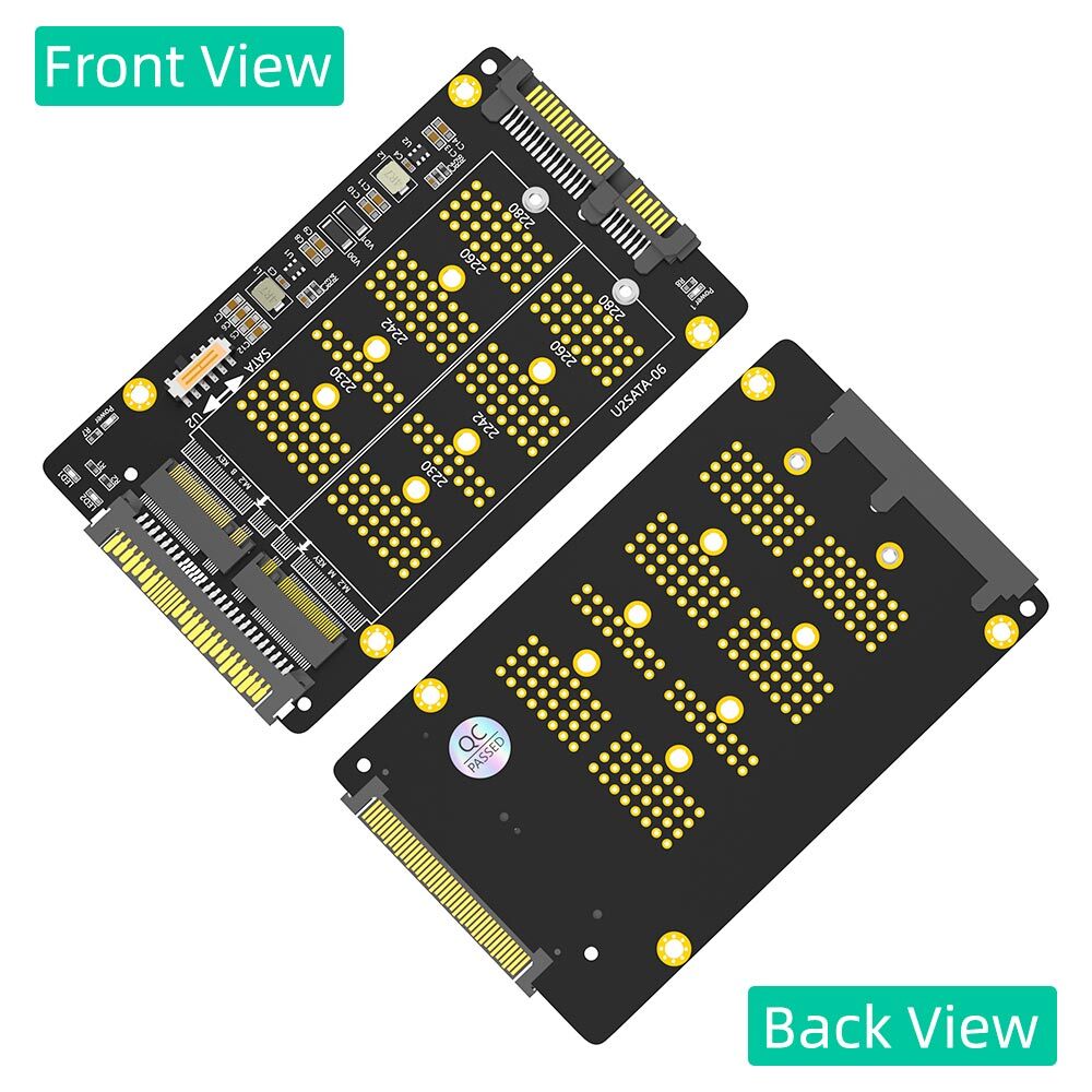 2 in 1 Combo M.2(NGFF) NVME PCI-E SSD to U.2 SFF-8639 ＆M.2( NGFF) SATA SSD