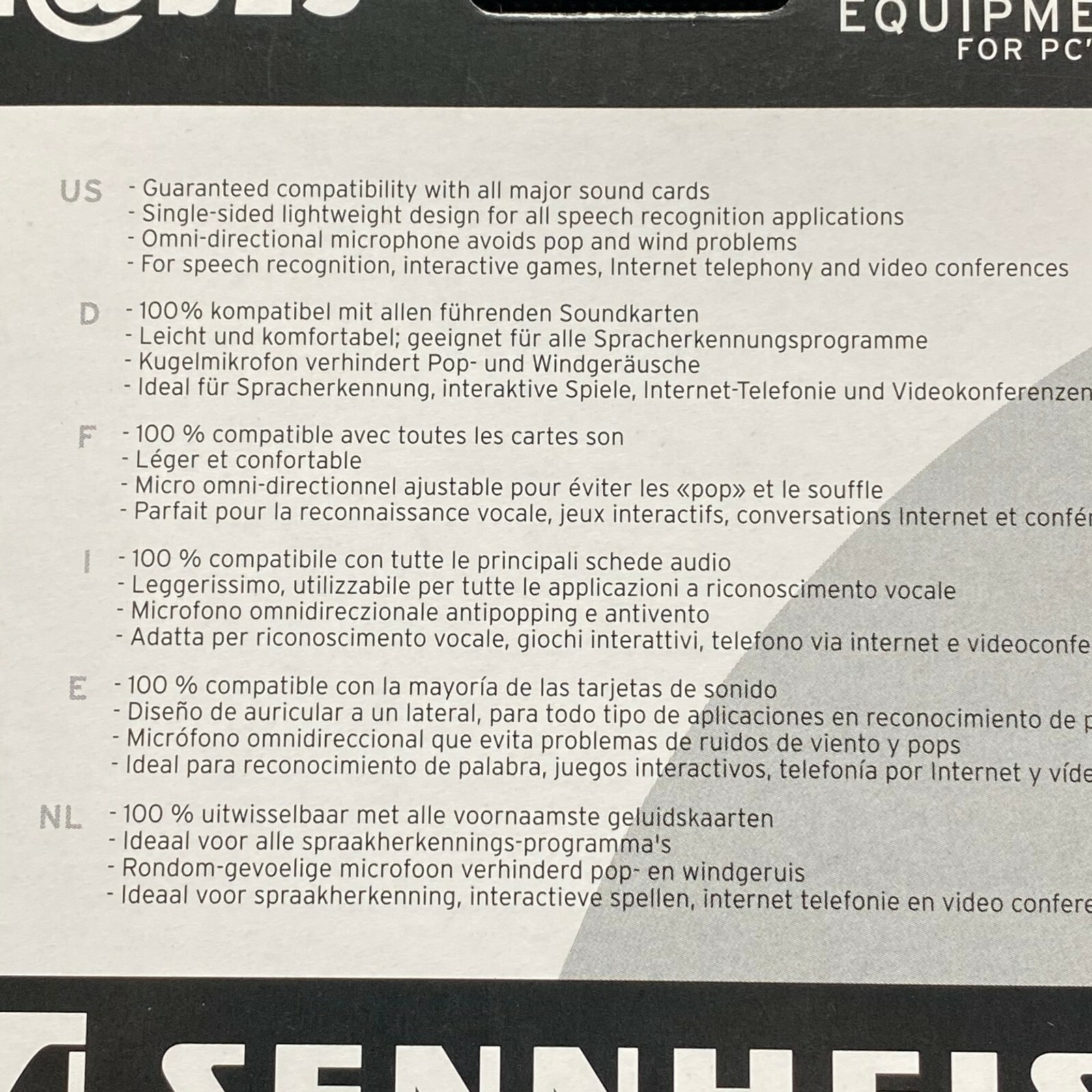 Sennheiser Mediacoustics Professional Single Sided Multimedia Headset m@b25 MB25