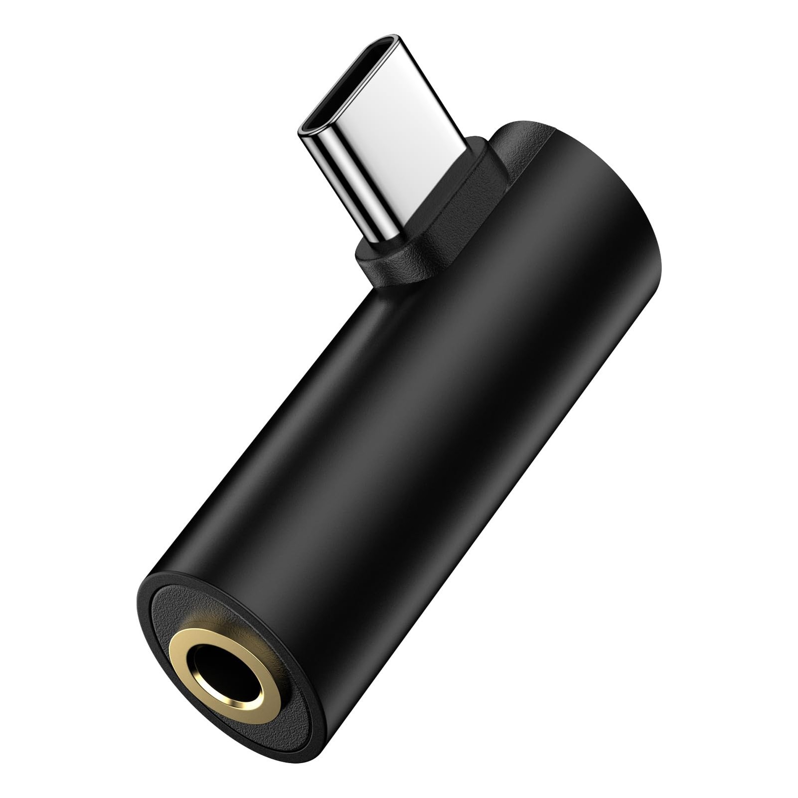 USB C to 3.5mm Headphone Jack Adapter for Samsung Galaxy A17 A16 A35 Black