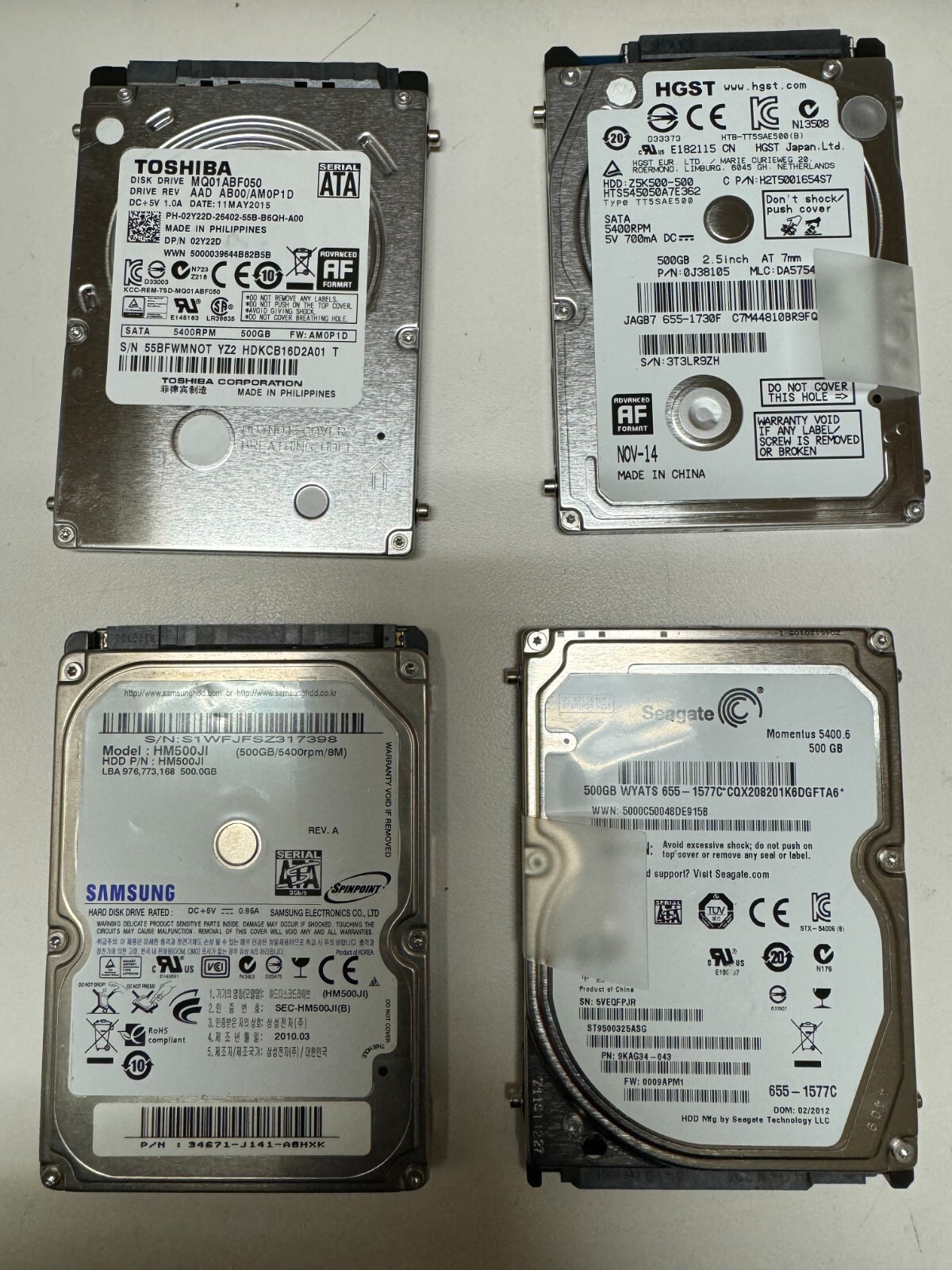 500GB SATA 2.5″ Hard Disk Drive HDD MIXED BRAND – APPLE WINDOWS LAPTOP