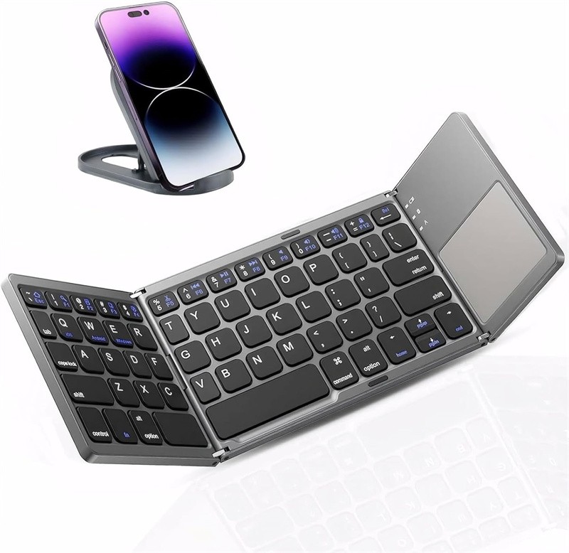 Mini Folding Wireless Bluetooth Keyboard With Touchpad for Laptop Tablet Phone