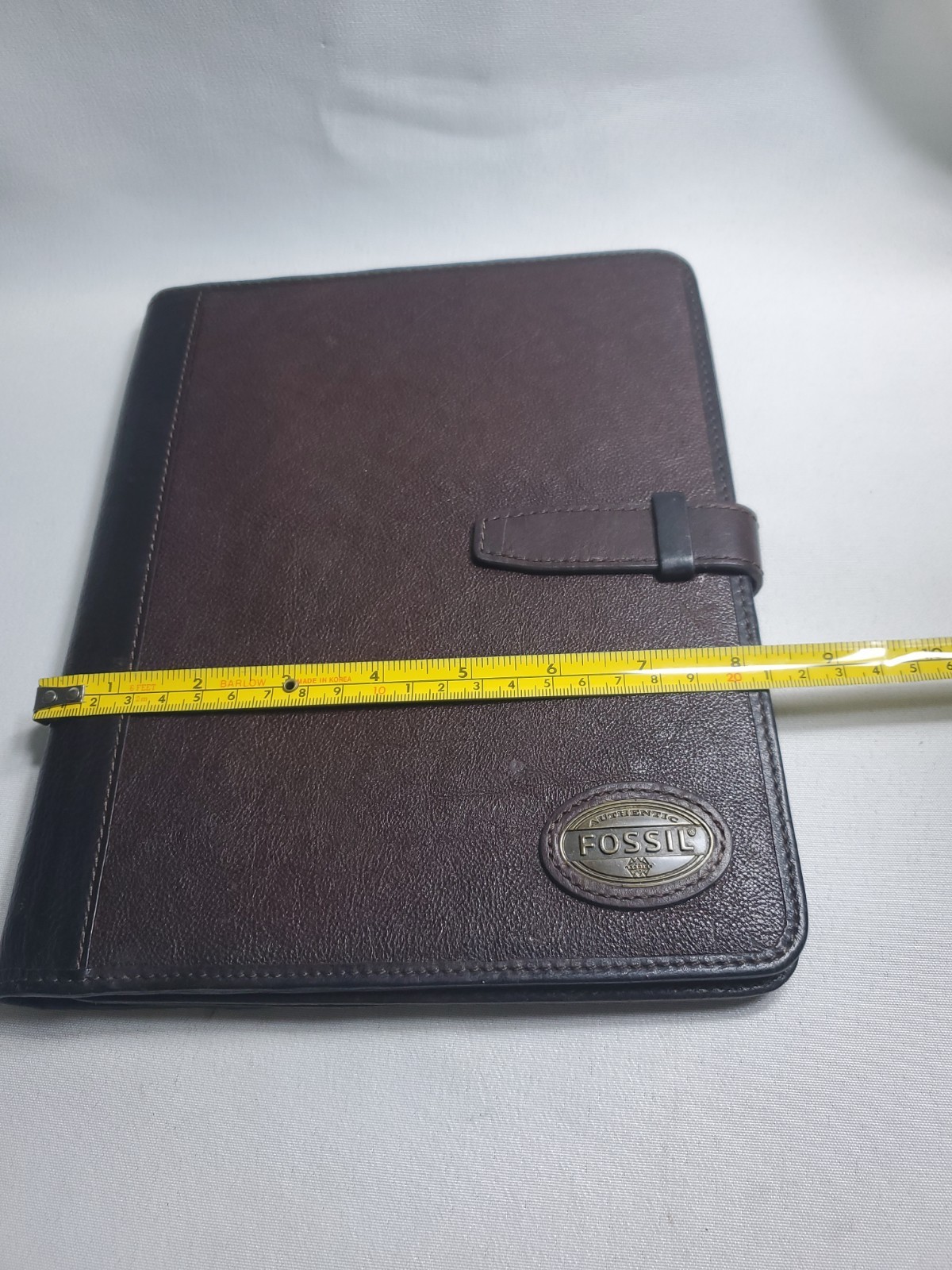 Fossil Brown Leather Tablet ipad Case Strap Travel