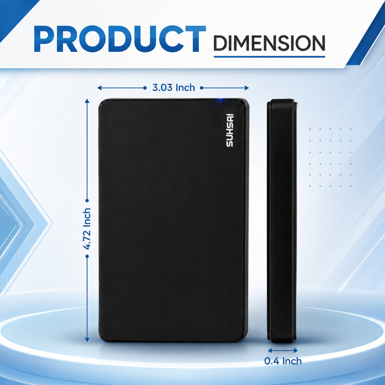 External HDD 1TB USB 3.0 Portable Hard Drive 2.5” Storage Backup PC Mac Laptop