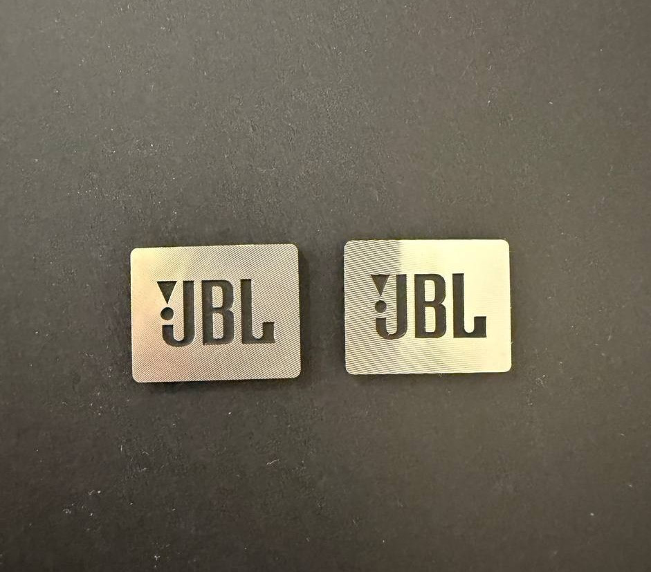 2Pcs Aluminum Sticker Label Badge Emblem for JBL 20mm x 16mm