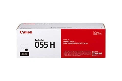 Canon 055H High Yield Toner Cartridge Set (Black, Cyan, Magenta, Yellow) –4 Pack