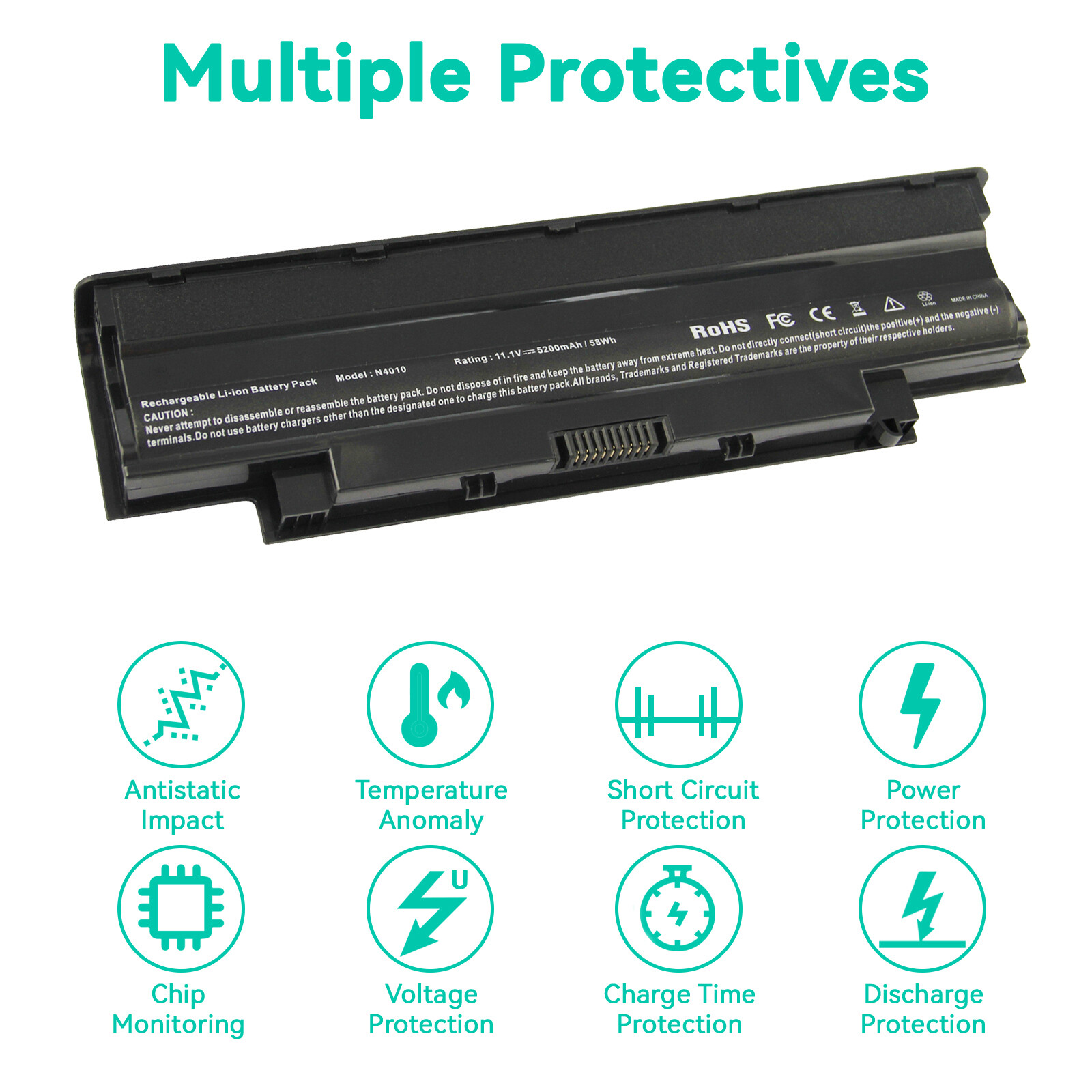 6/9 Cell Battery For Dell Inspiron N5030 N5040 N5050 J1KND N4010 N5010 N5110