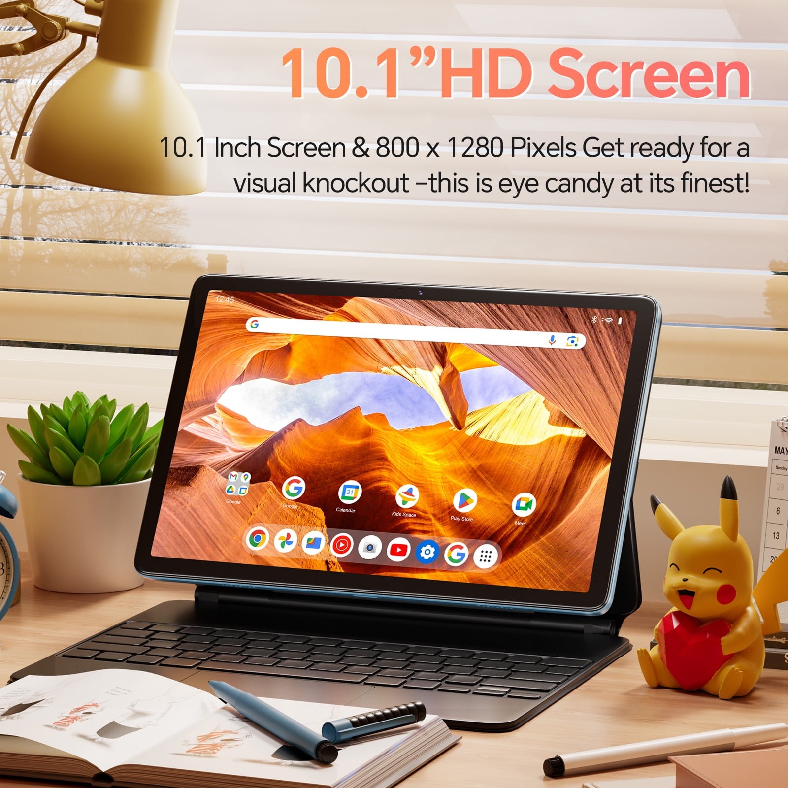 Doundy Android Tablet, 10.1 Inch HD IPS Display, Octa-Core Processor, 10GB RAM,