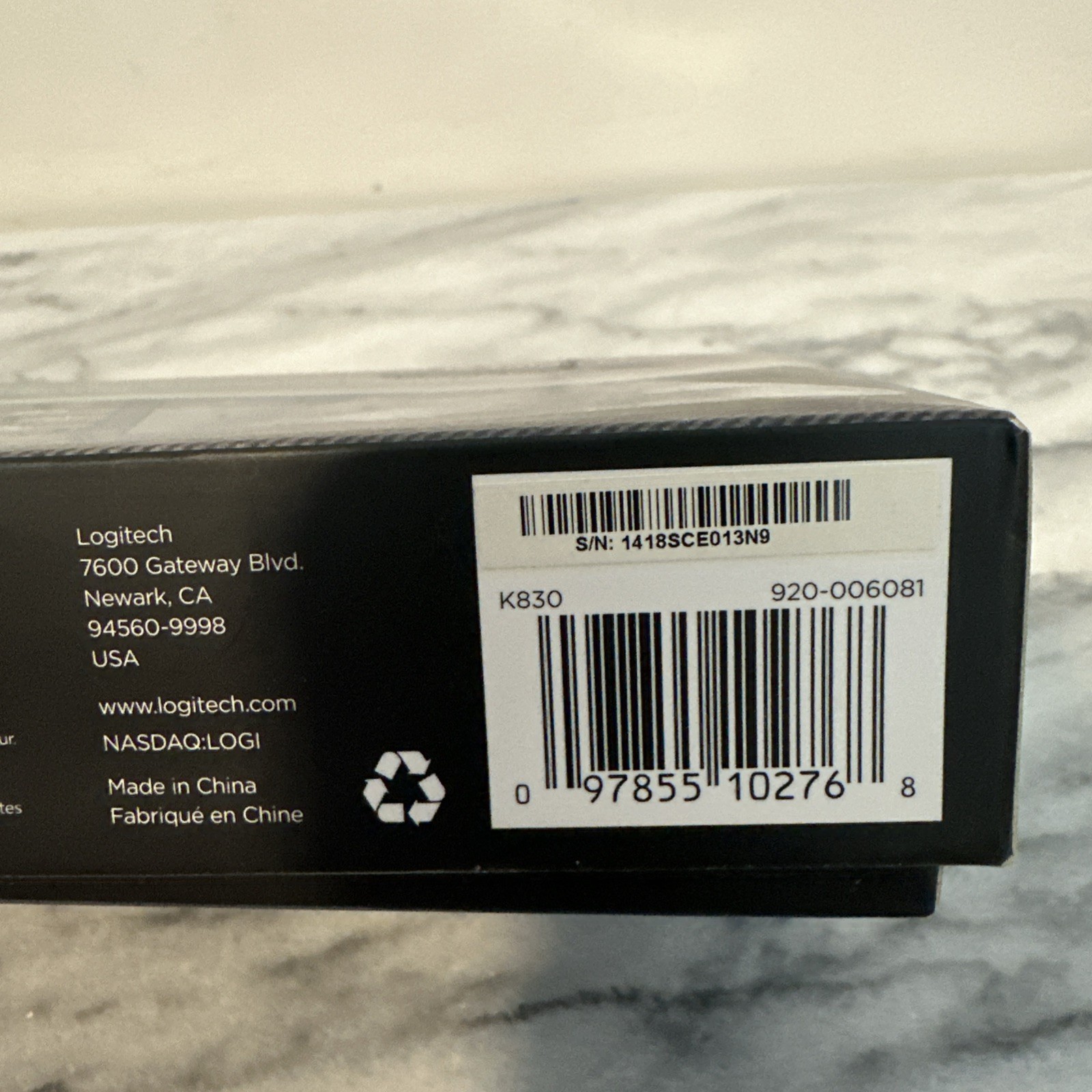 Logitech K830 Wireless Illuminated Keyboard with Built-in Touchpad New Open Box