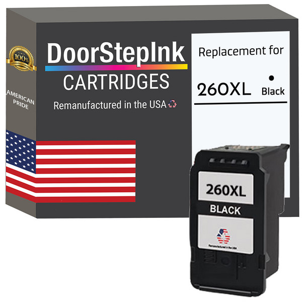 DoorStepInk Compatible Cartridge Canon PG-260XL CL-261XL Black Color-variation