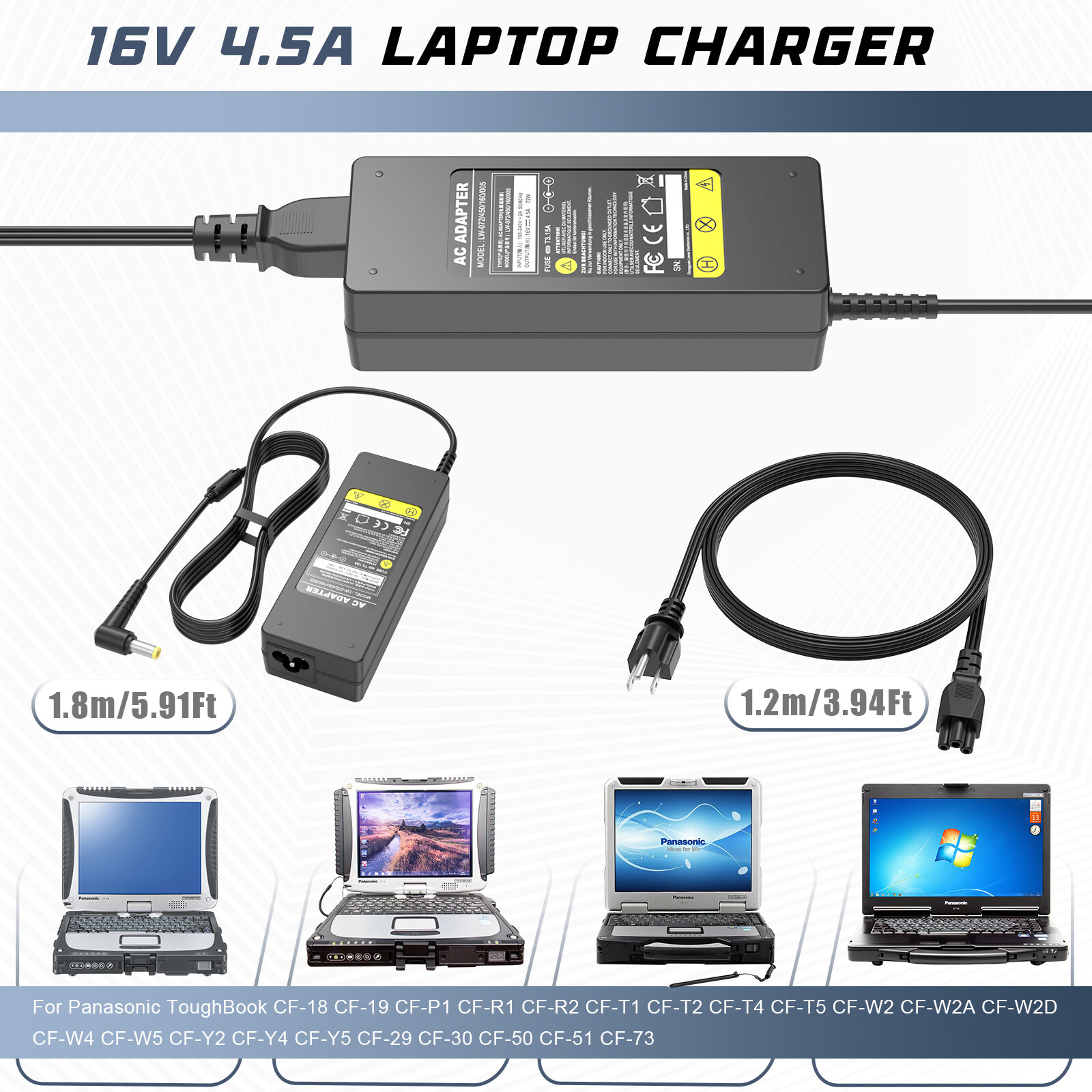 Lot Adapter Charger for Panasonic ToughBook CF-18 CF-19 CF-20 CF-31 CF-52 CF-54