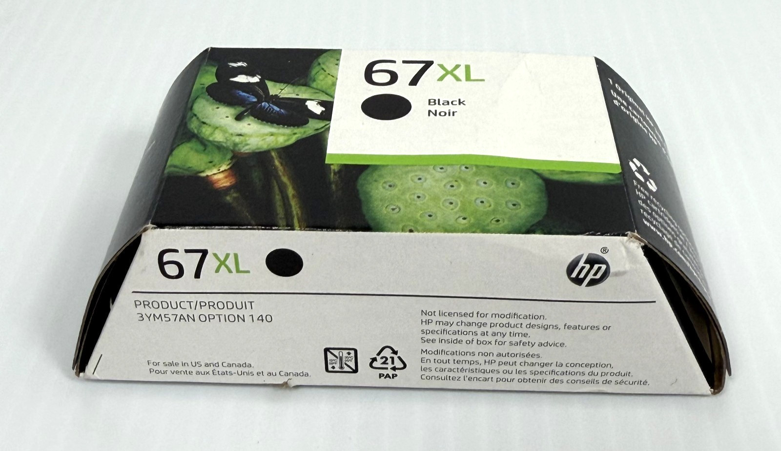 Genuine HP 67 XL Black Ink Cartridge – New -EXP Mar 2025