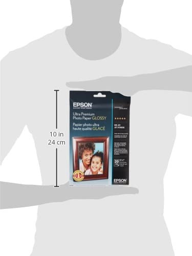 Epson Ultra Premium Photo Paper GLOSSY (5×7 Inches, 20 Sheets) (S041945)