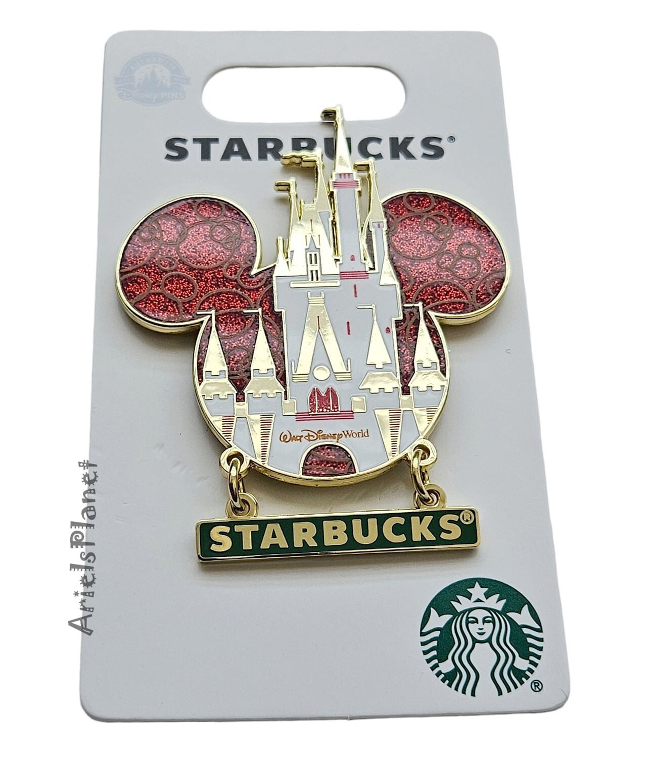 2024 Walt Disney World Parks Starbucks Mickey Ear Cinderella Castle Pin
