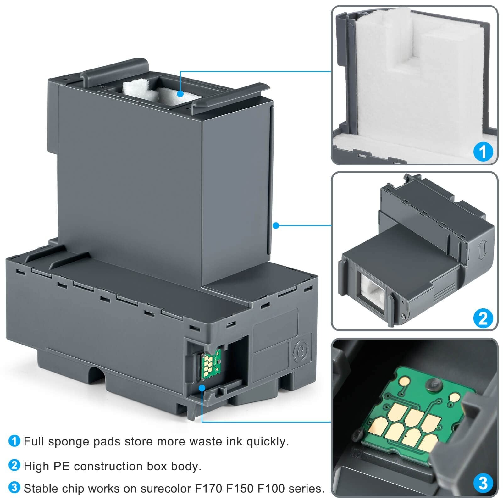 C13S210125 Maintenance Box Waste Ink Tank Replacement Compatible for EPSON Su…