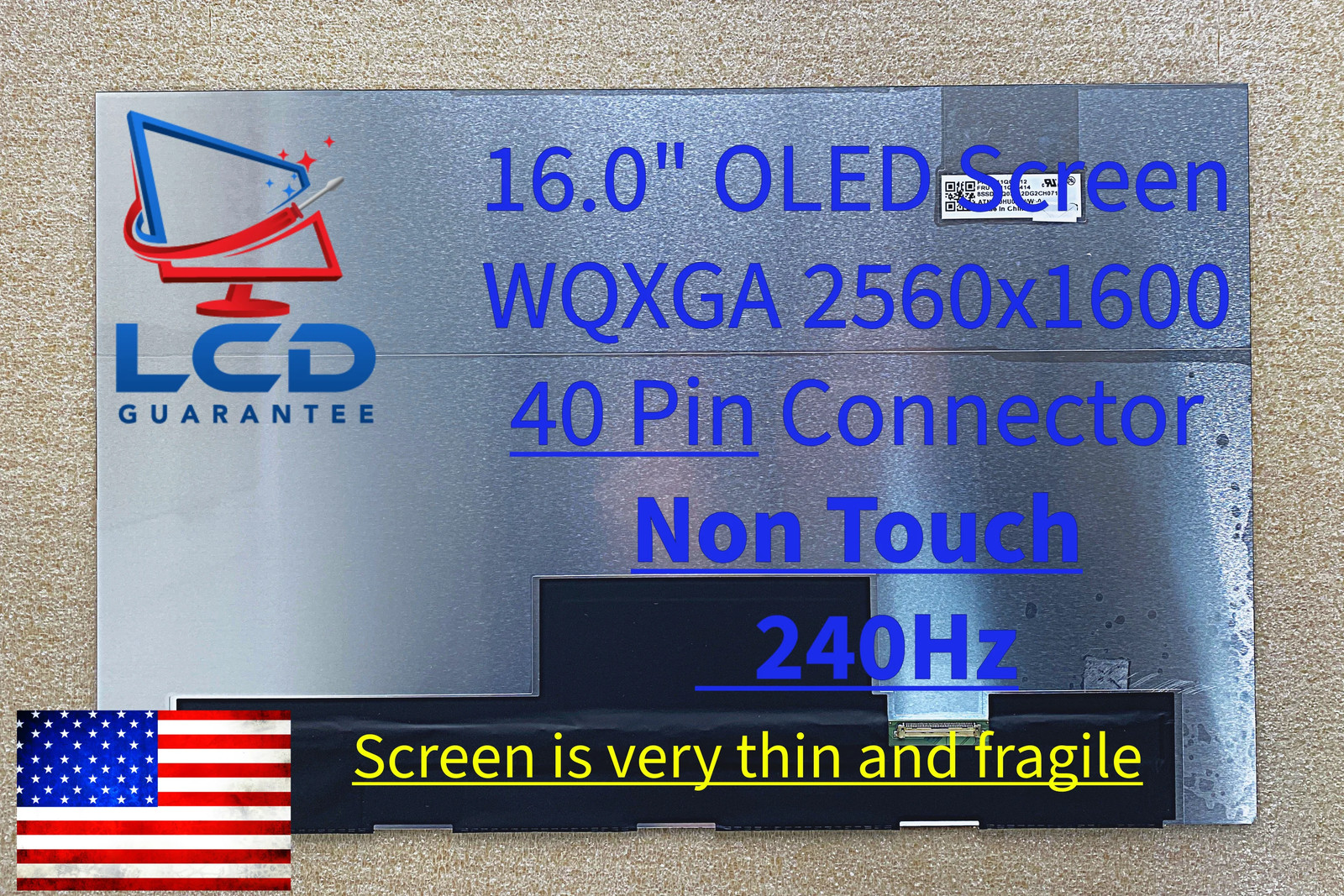 Samsung ATNA60HU01 16″ WQXGA 240Hz Non Touch Laptop OLED Screen
