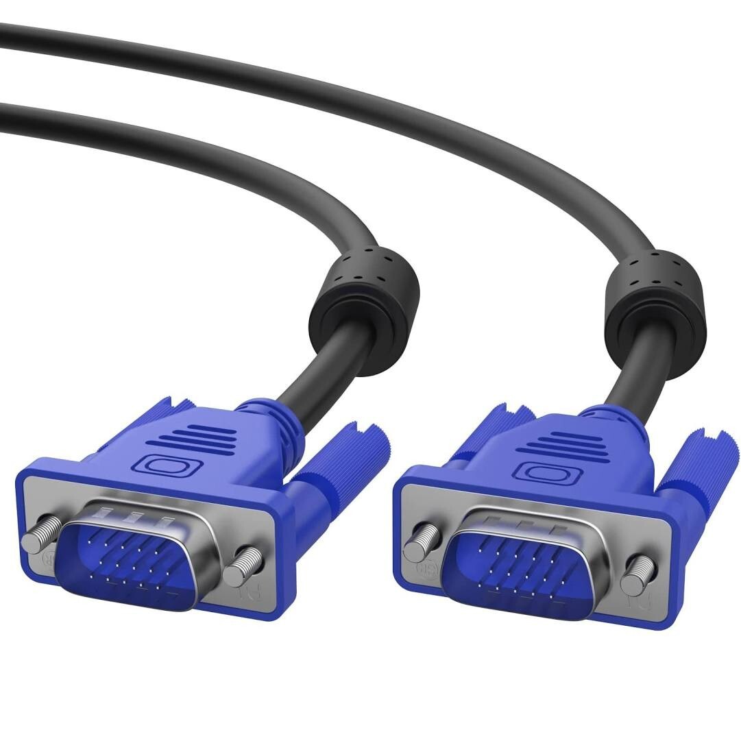 1 Vga to VGA Monitor Cable Video Male to Male for PC 15 Pin Cord 5 ‘