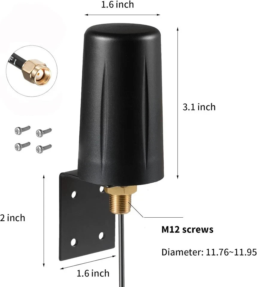 Outdoor 7Dbi Dual Band 2.4Ghz 5Ghz 5.8Ghz Long Range Wifi Booster Antenna for Wi