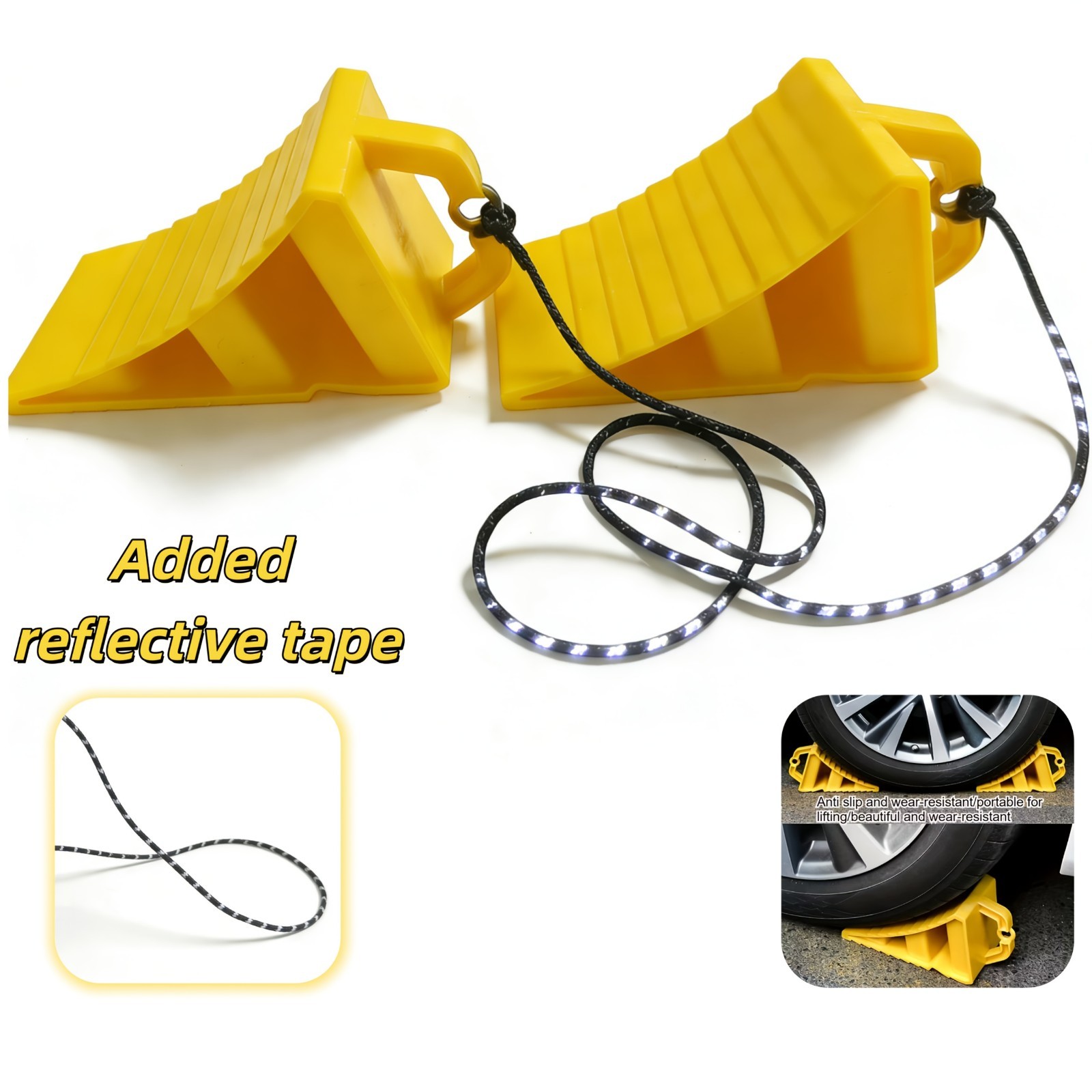 Wheel Chocks for Trailers, 2pcs/4pcs Hard Plastic RV Wheel Chocks with Handles