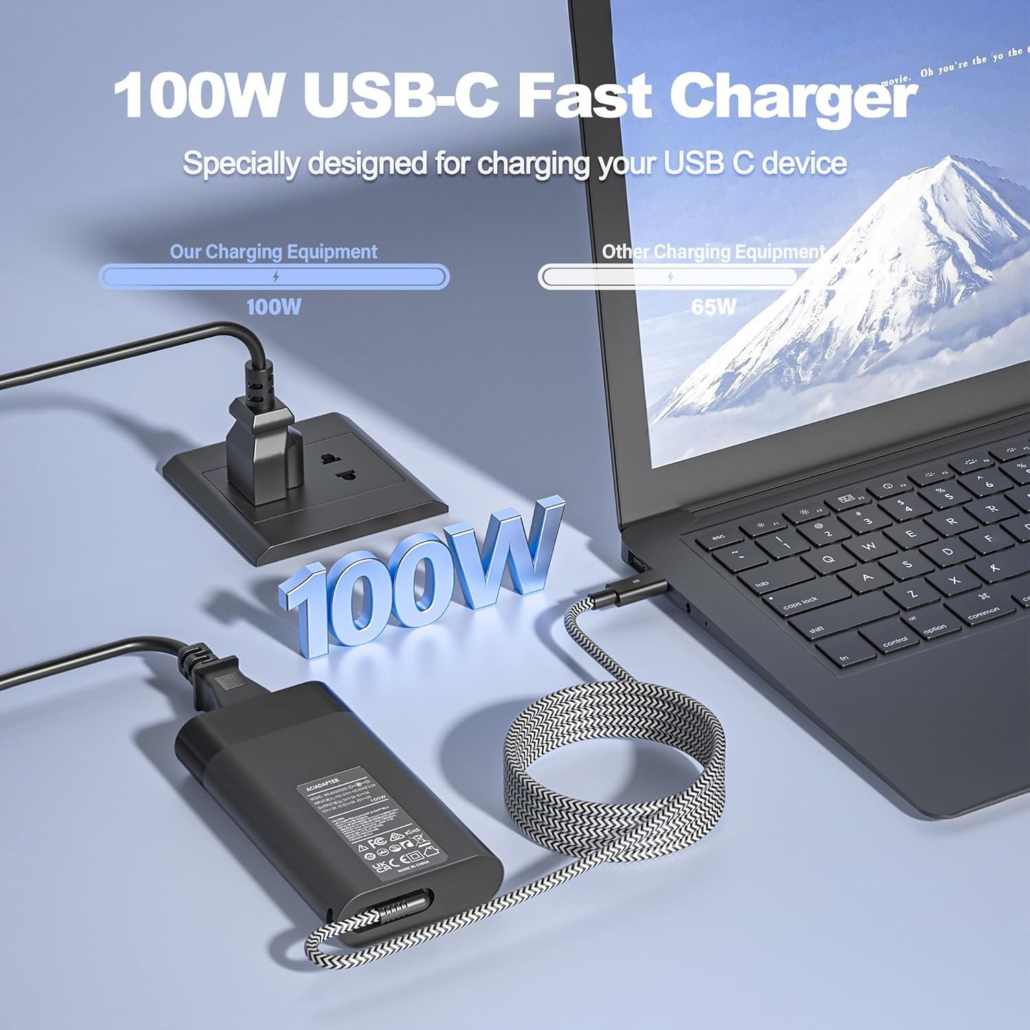 100W 20V 5A Laptop USB C Charger For HP ZBook Firefly 14 16 G9 G10 G11 TPN-DA32
