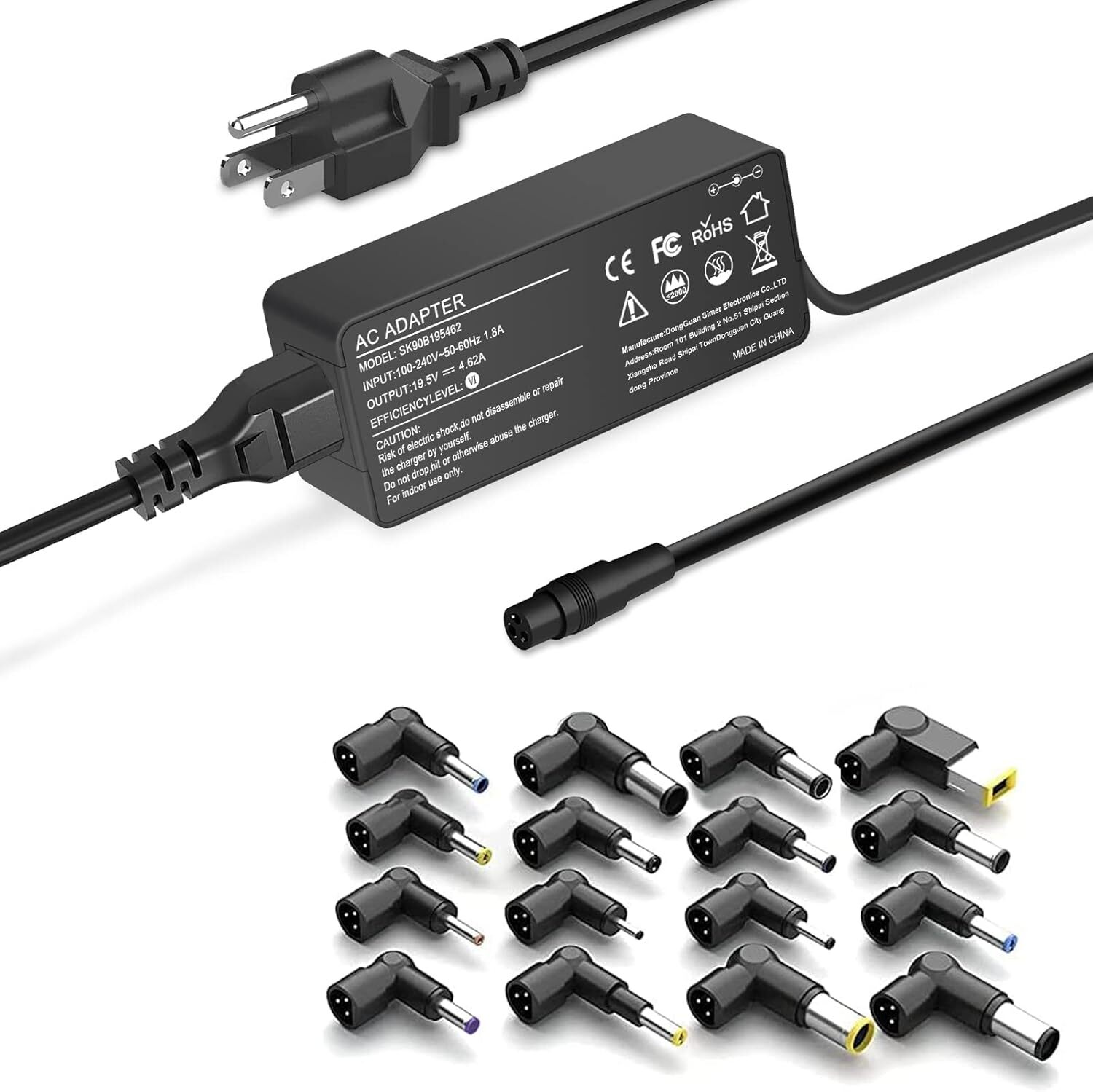 90W Universal Laptop Charger 15-20V ✅ W/ 16 TIPS – ✅ FITS EVERYTHING!