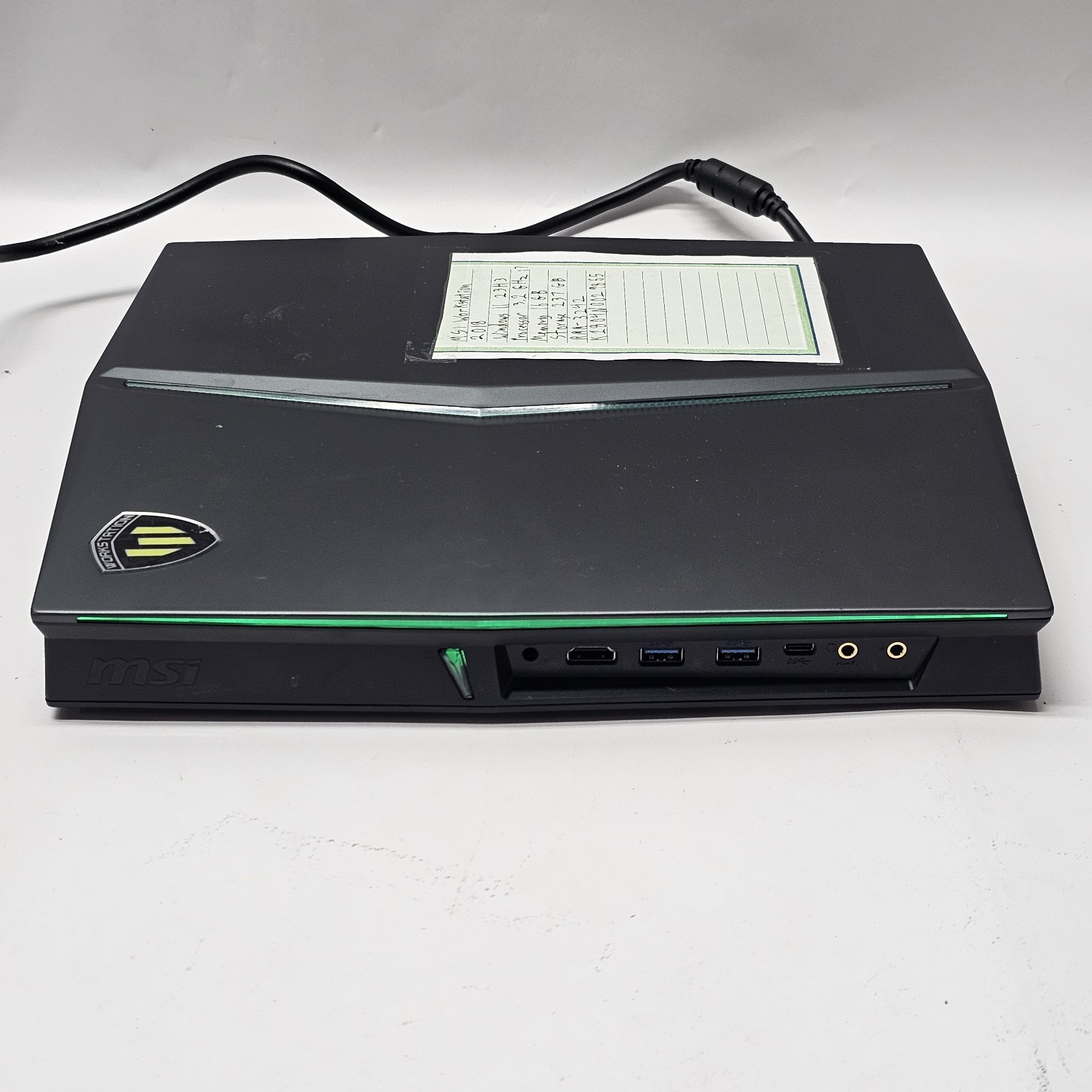 MSI Vortex W25 MS-1T31 Personal Computer Workstation Intel Core i7 W/AC Adapter