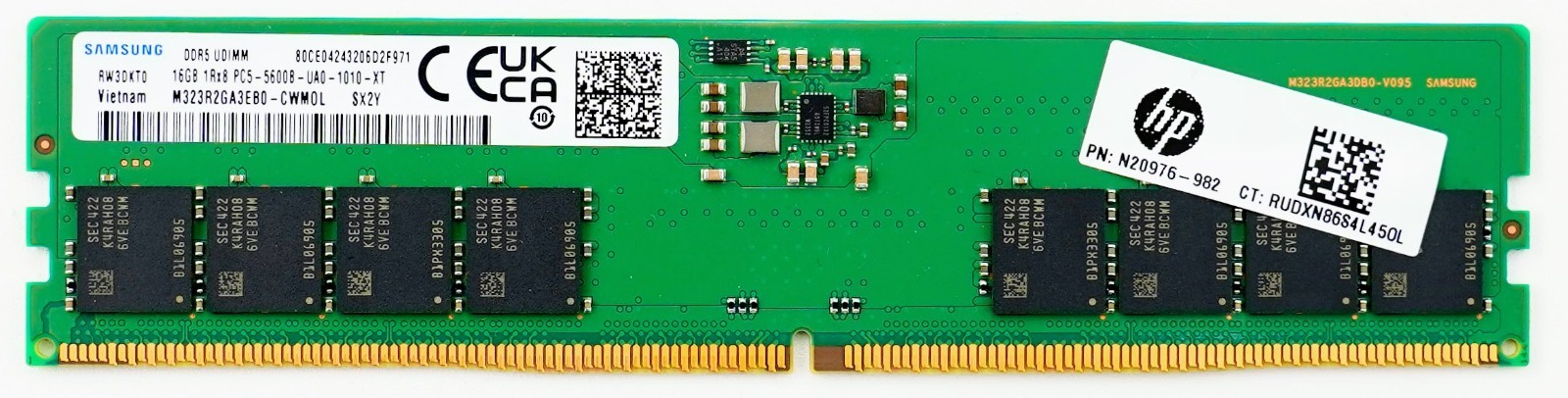 Samsung 16GB DDR5 UDIMM 5600MHz 1Rx8 288-Pin Desktop RAM – M323R2GA3EB0-CWMOL