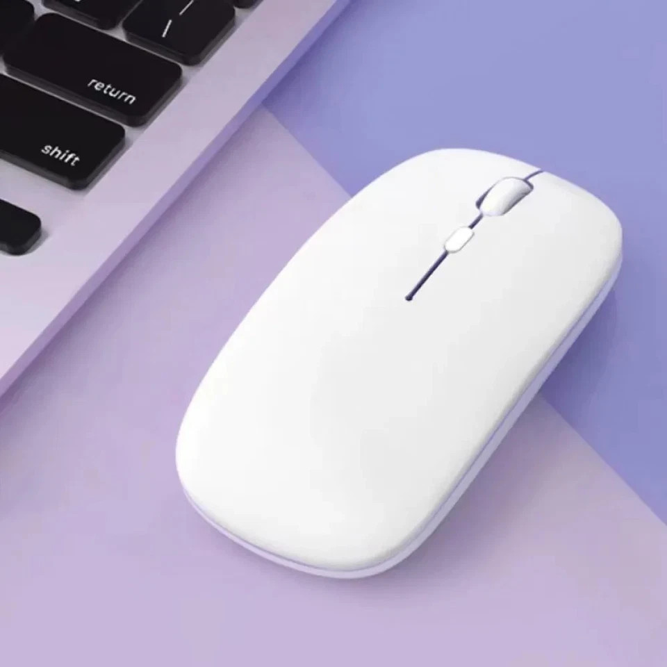 Silent Bluetooth Wireless Mouse Rechargeable Slim Optical Mice for iPad Laptop